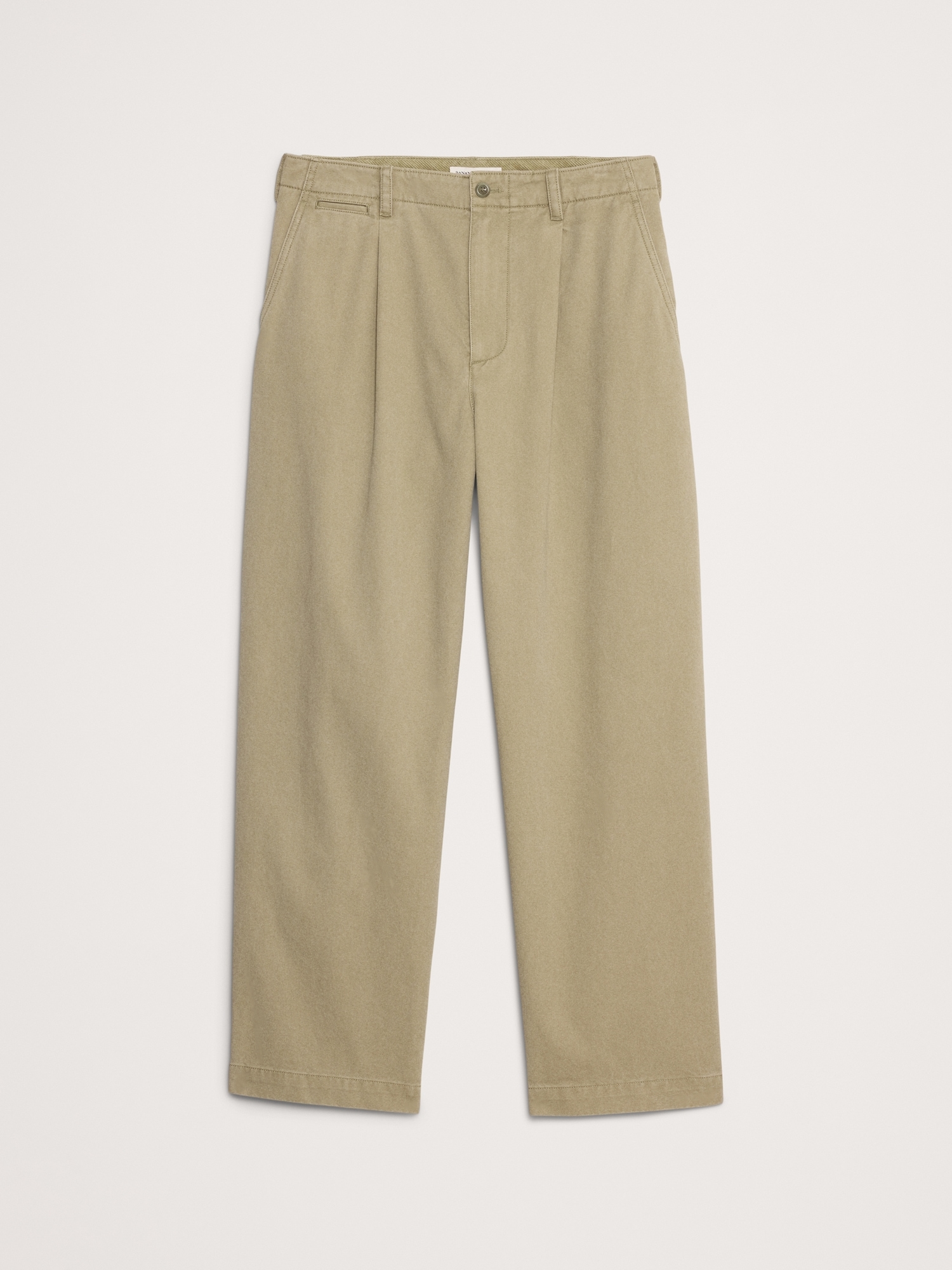 Image number 7 showing, LOOSE LIGHTWEIGHT COTTON PLEATED CHINO