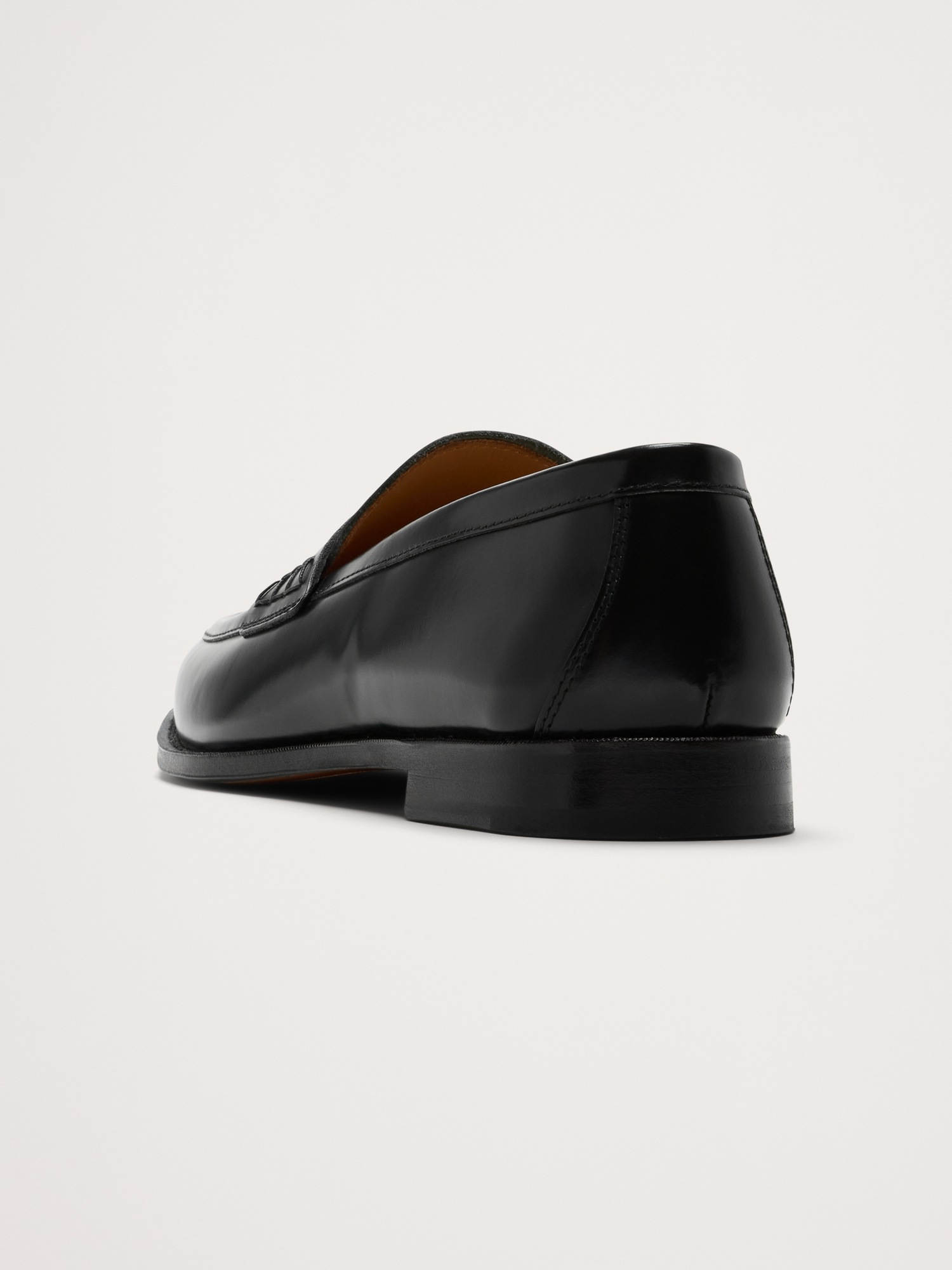 Мужские туфли Banana Republic Leather Penny Loafer, цвет: Чёрный — фото 4