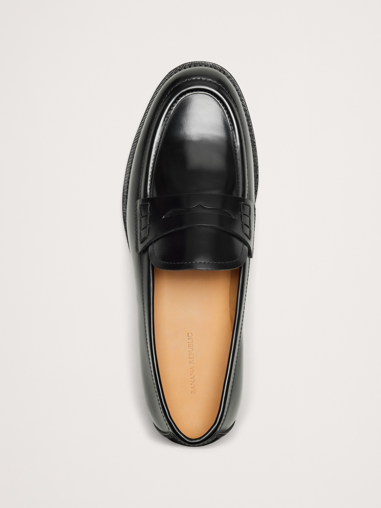 Мужские туфли Banana Republic Leather Penny Loafer, цвет: Чёрный — фото 5