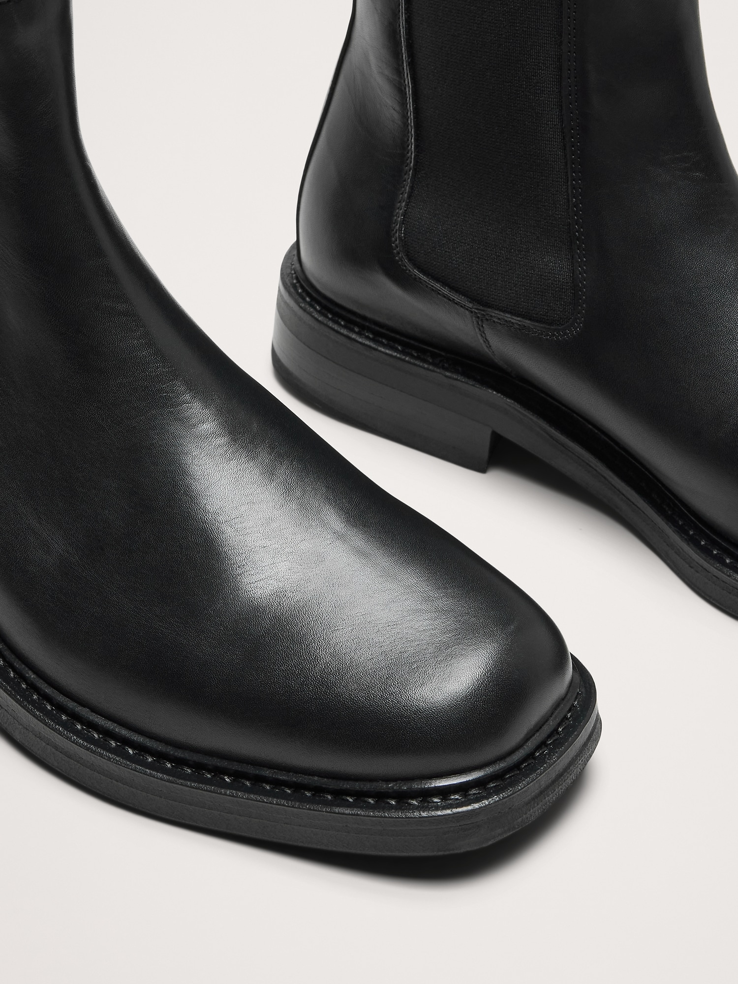 Image number 6 showing, Leather Square-Toe Chelsea Boot