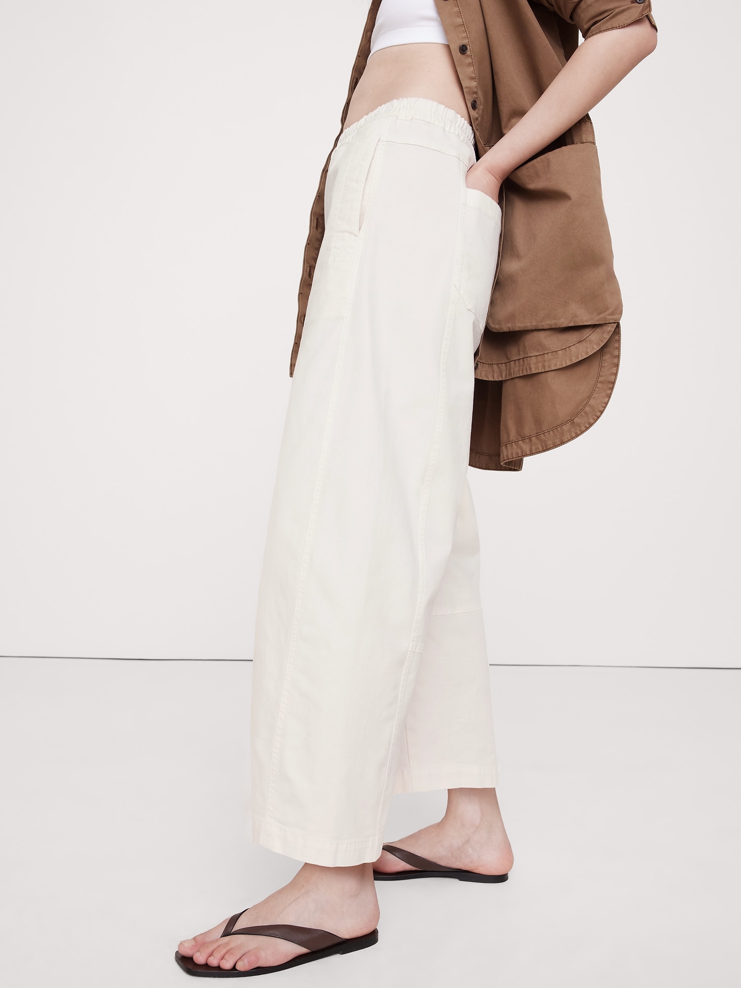 Mid-Rise Relaxed Painter's Pull-On Pant