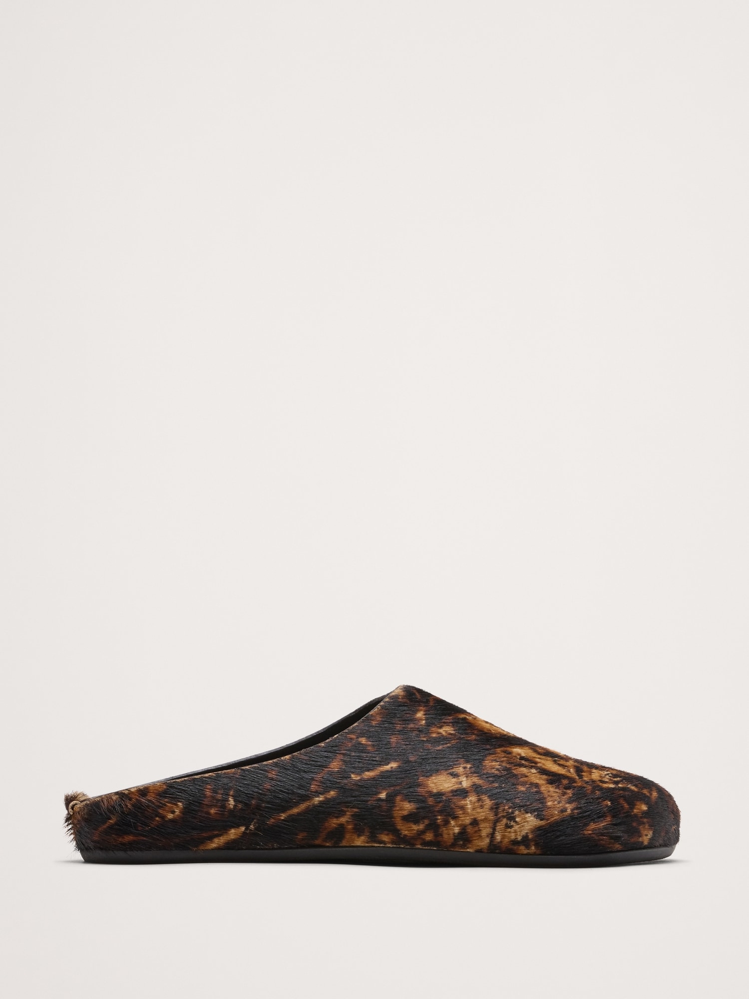 LEATHER ESSENTIAL CLOG - Printed Haircalf Leather