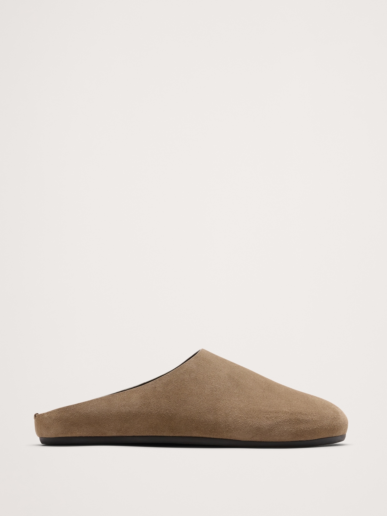 LEATHER ESSENTIAL CLOG - Taupe Suede