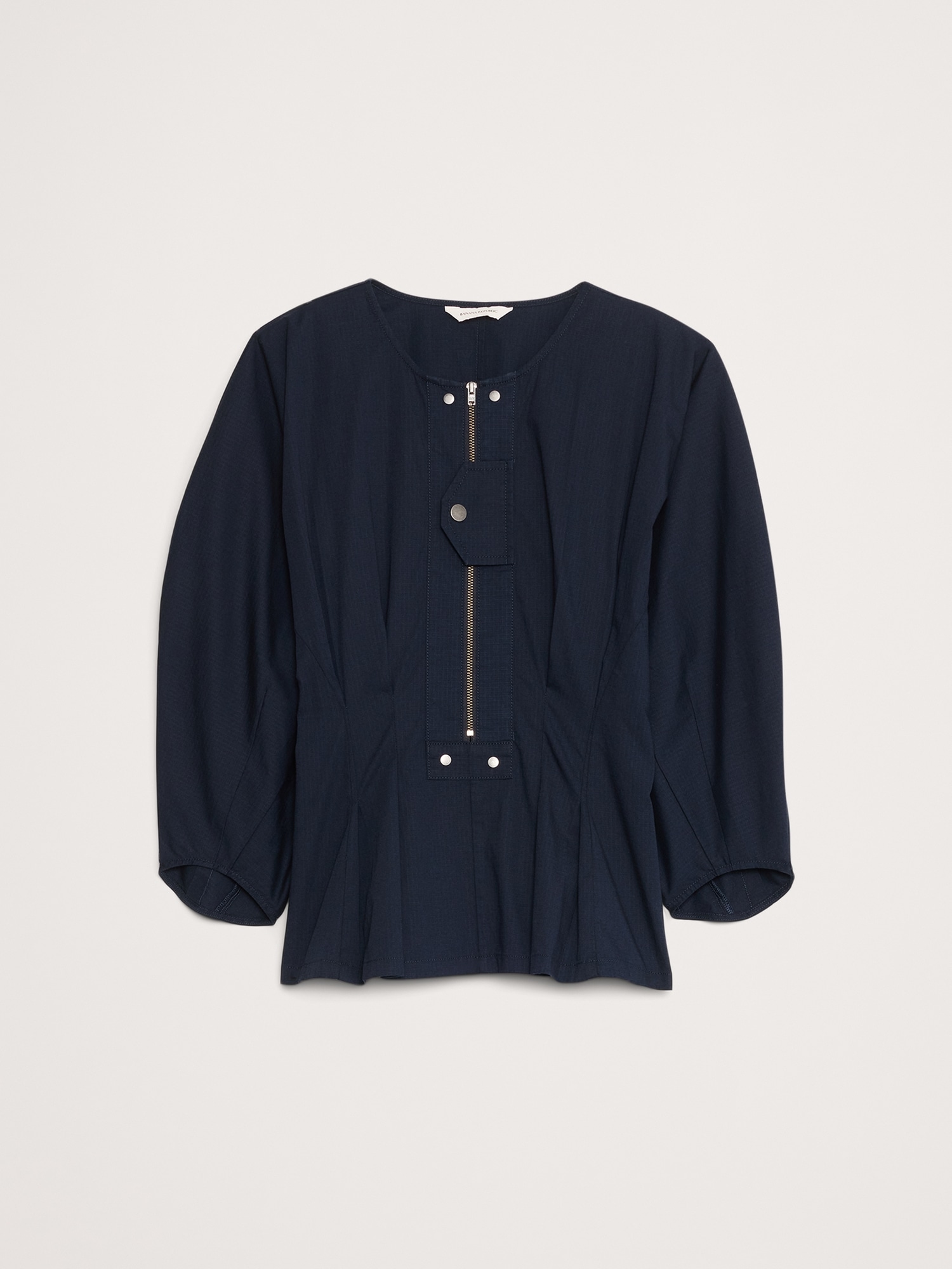 Image number 5 showing, Stretch-Cotton Utility Peplum Top