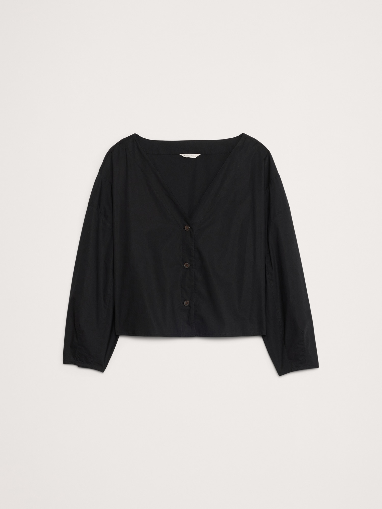 Image number 7 showing, Cotton Poplin Volume-Sleeve Top