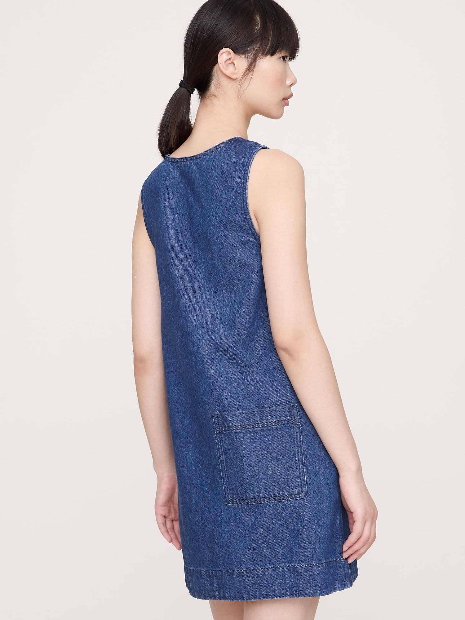 Image number 2 showing, DENIM SHIFT DRESS