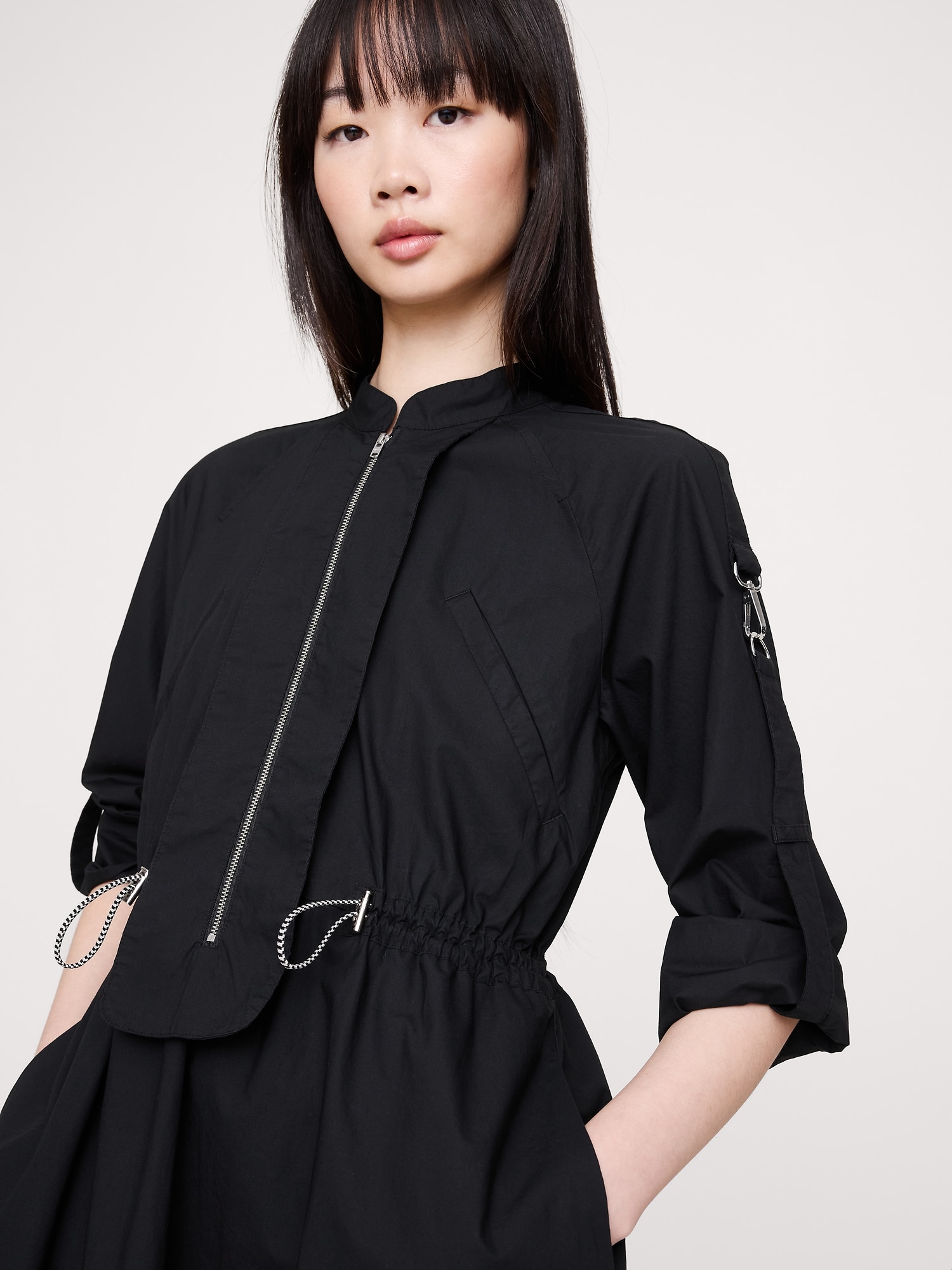 Image number 6 showing, COTTON TWILL UTILITY MINI DRESS