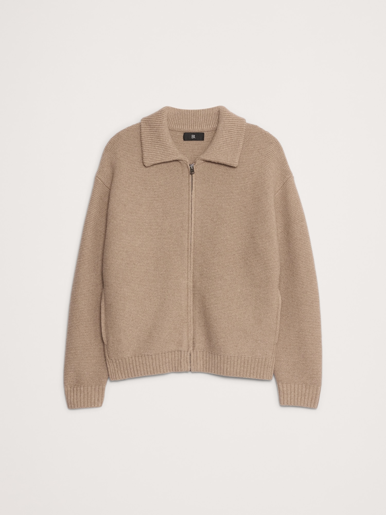 Image number 4 showing, Italian Merino-Blend Ribbed Sweater Jacket