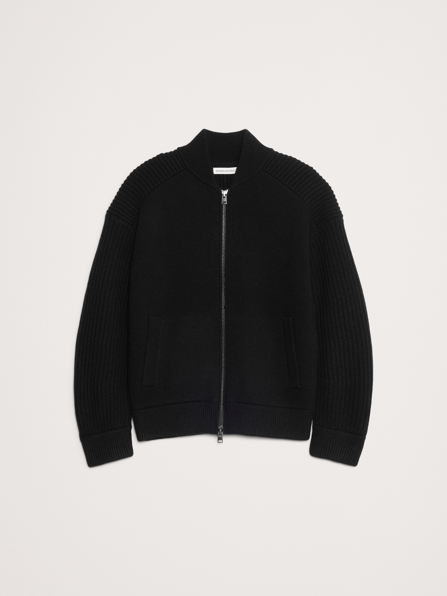 Image number 4 showing, Merino-Blend Sweater Bomber
