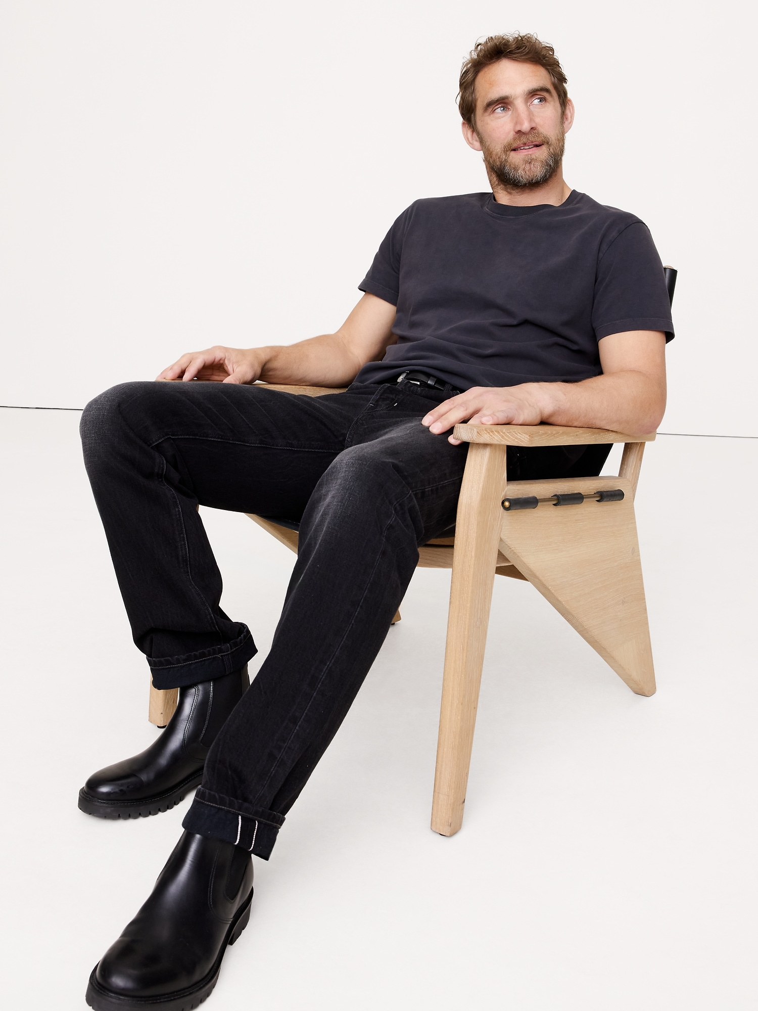Sun-Faded Cotton Crew-Neck T-Shirt - Black