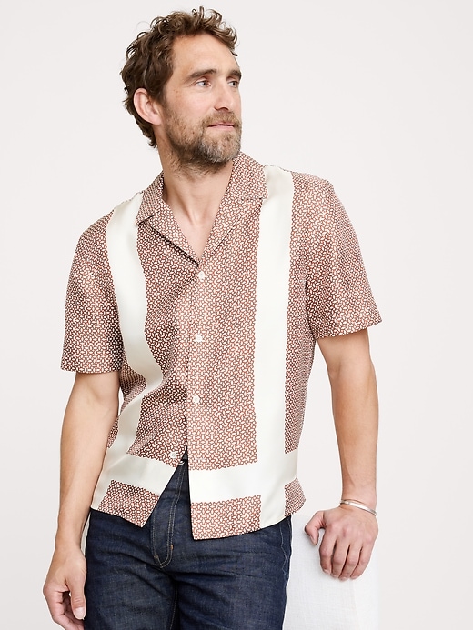 Standard-Fit Silk Resort Shirt