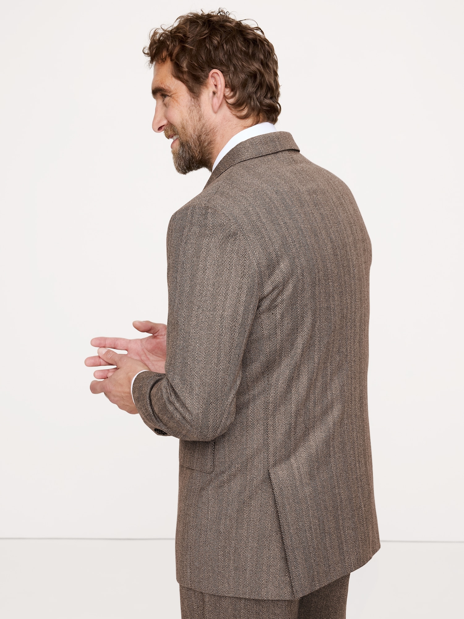Image number 3 showing, Relaxed Italian Herringbone Suit Jacket