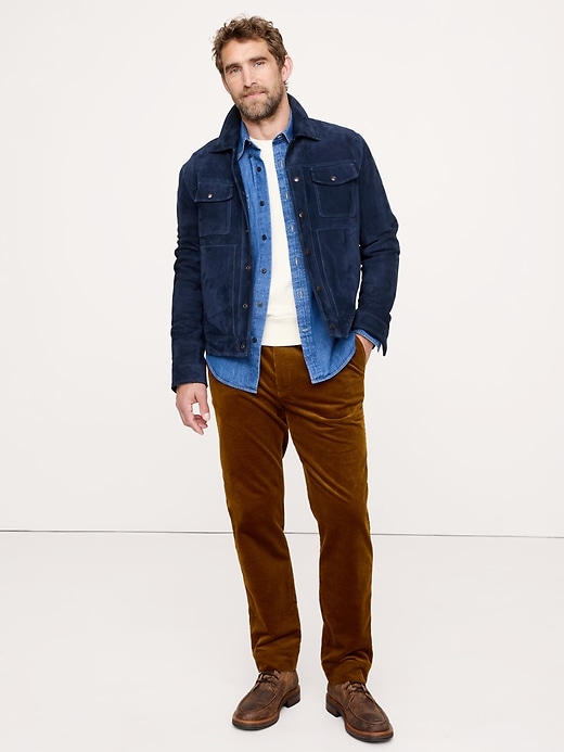 Straight Stretch-Corduroy Pull-On Pant