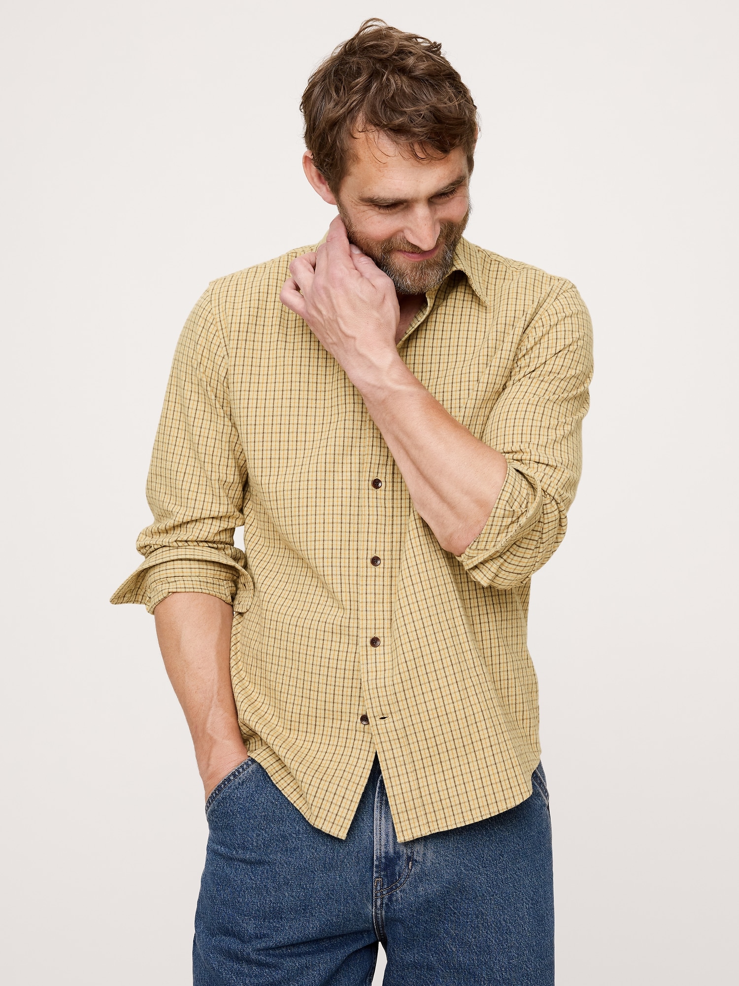 Image number 1 showing, Standard-Fit Flannel Shirt