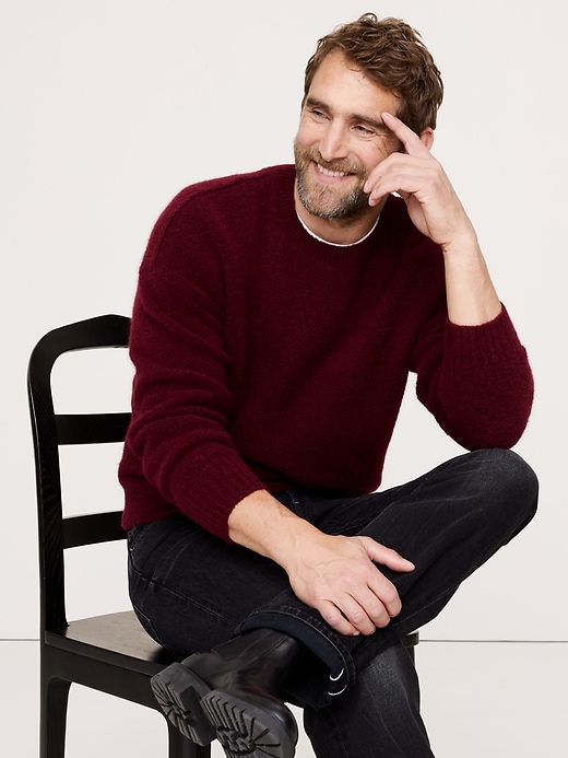 Fluffy Crew-Neck Sweater