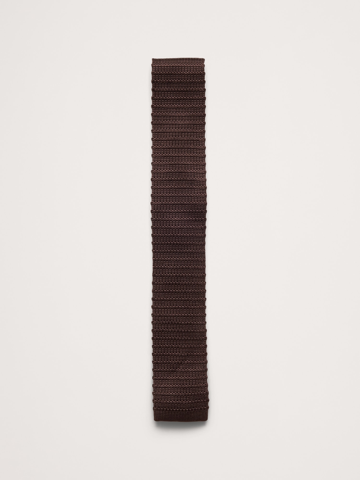 Silk Knit Tie - Dark Brown