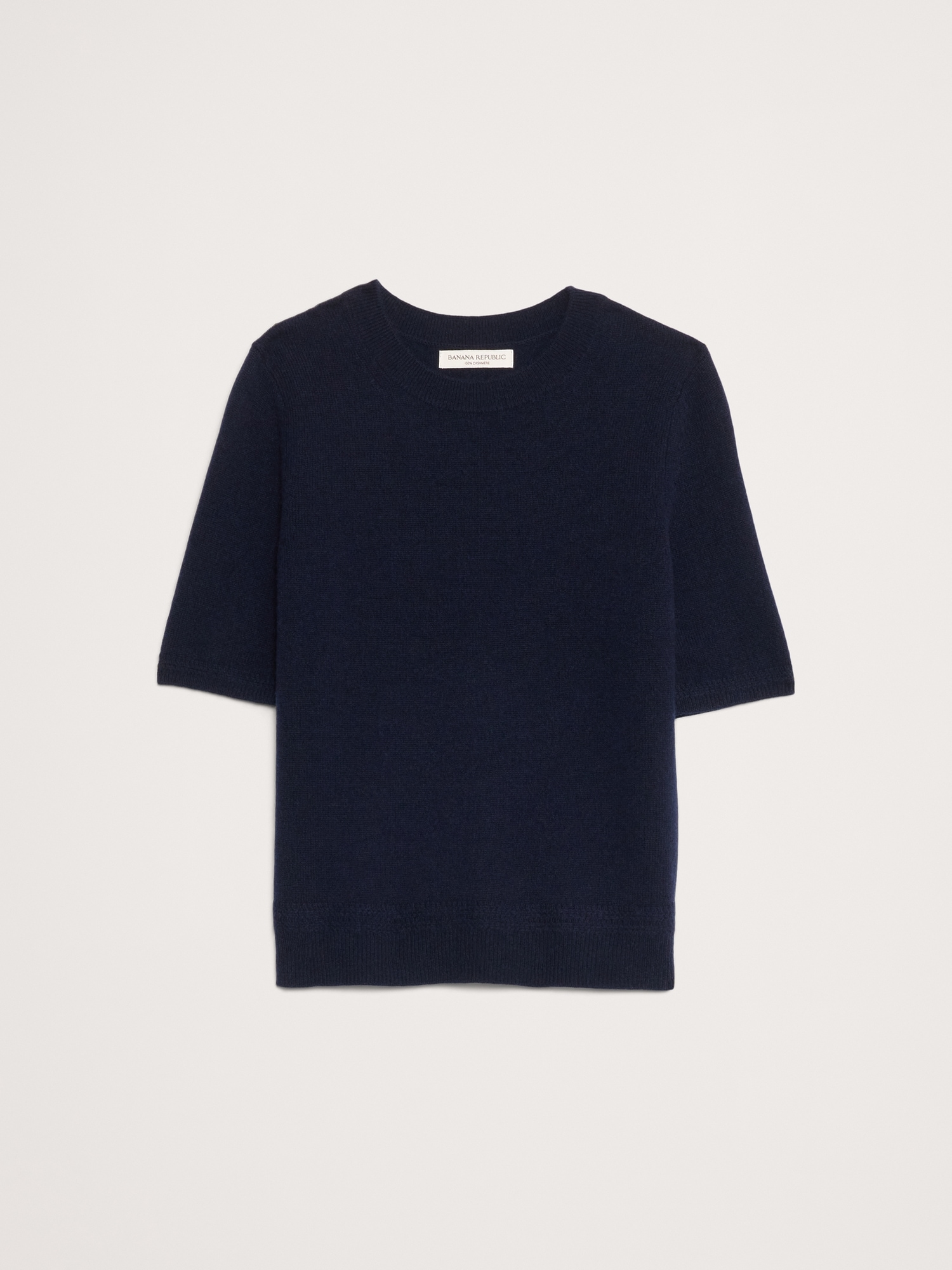 Image number 5 showing, Lightweight Cashmere Short-Sleeve Sweater