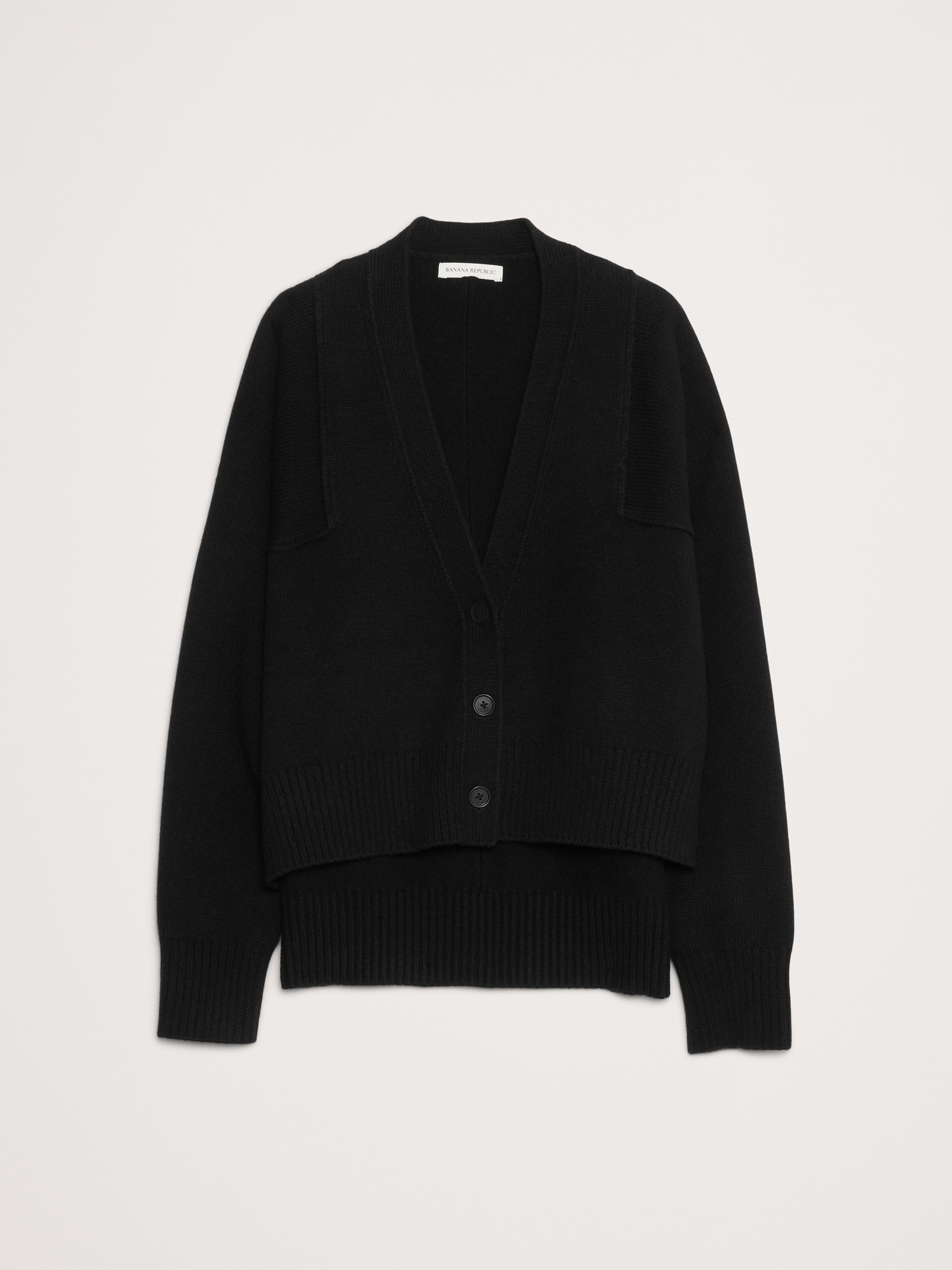 Image number 4 showing, Oversized Merino-Cotton High-Low Cardigan