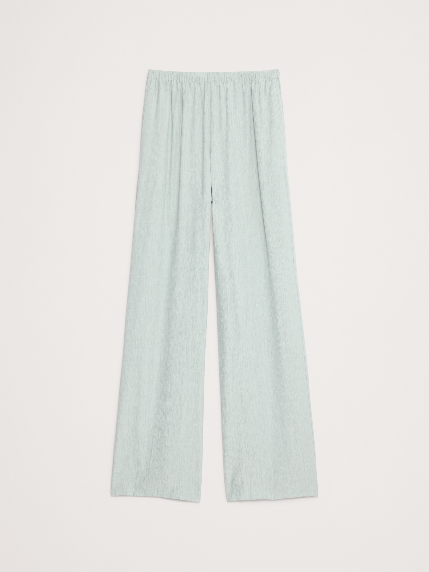 Pull-On Wide-Leg Crinkle Pant
