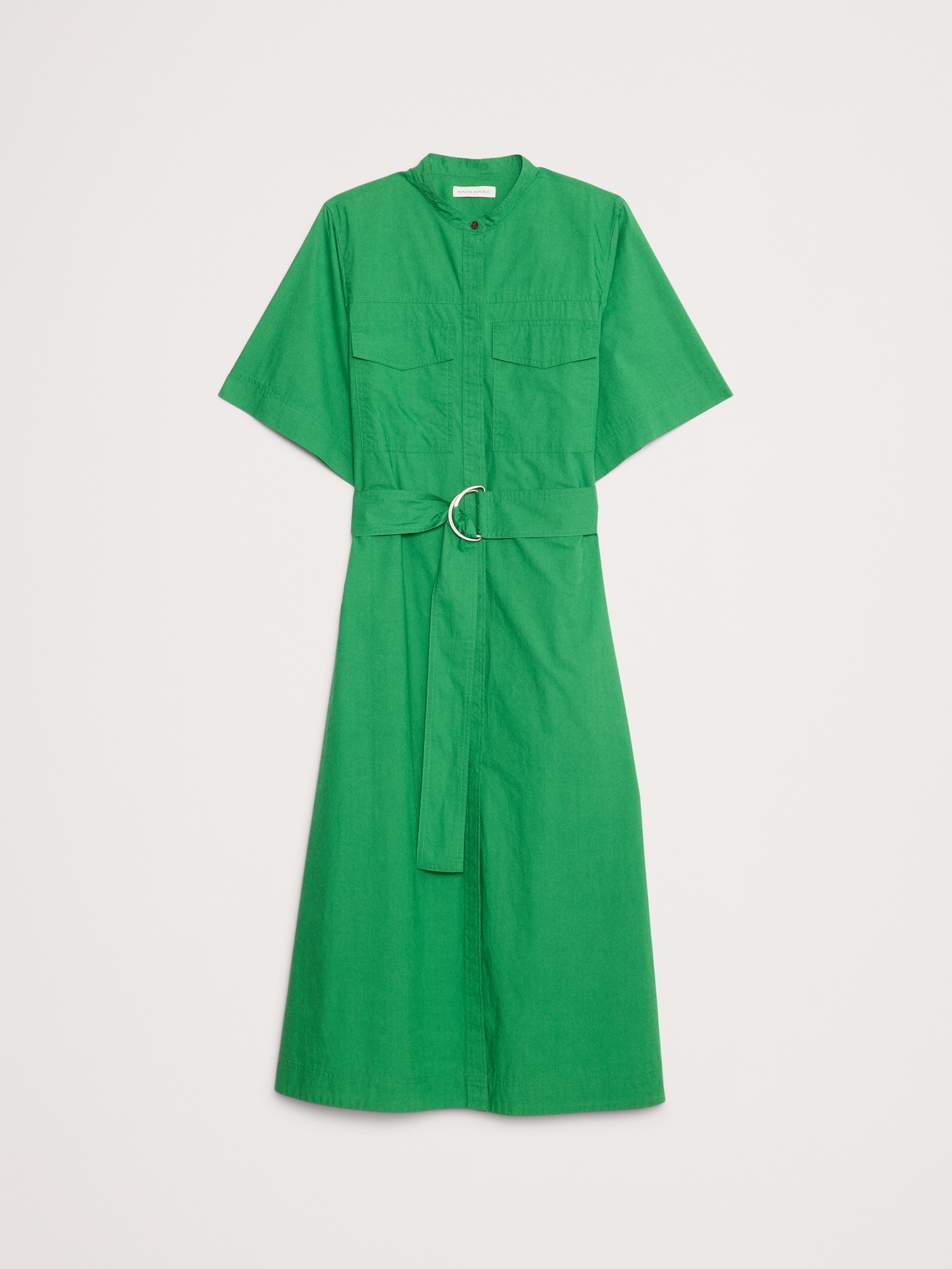 Image number 7 showing, COTTON POPLIN UTILITY SHIRT DRESS