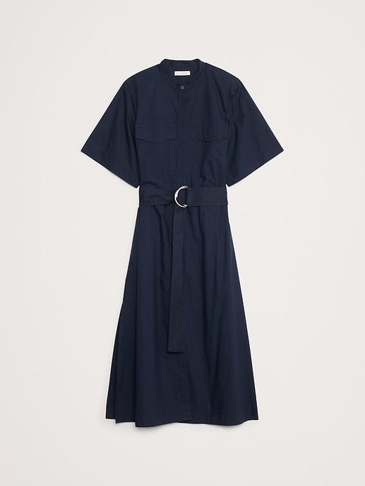 princess polly baby blue dress Cotton Poplin Utility Shirt Dress