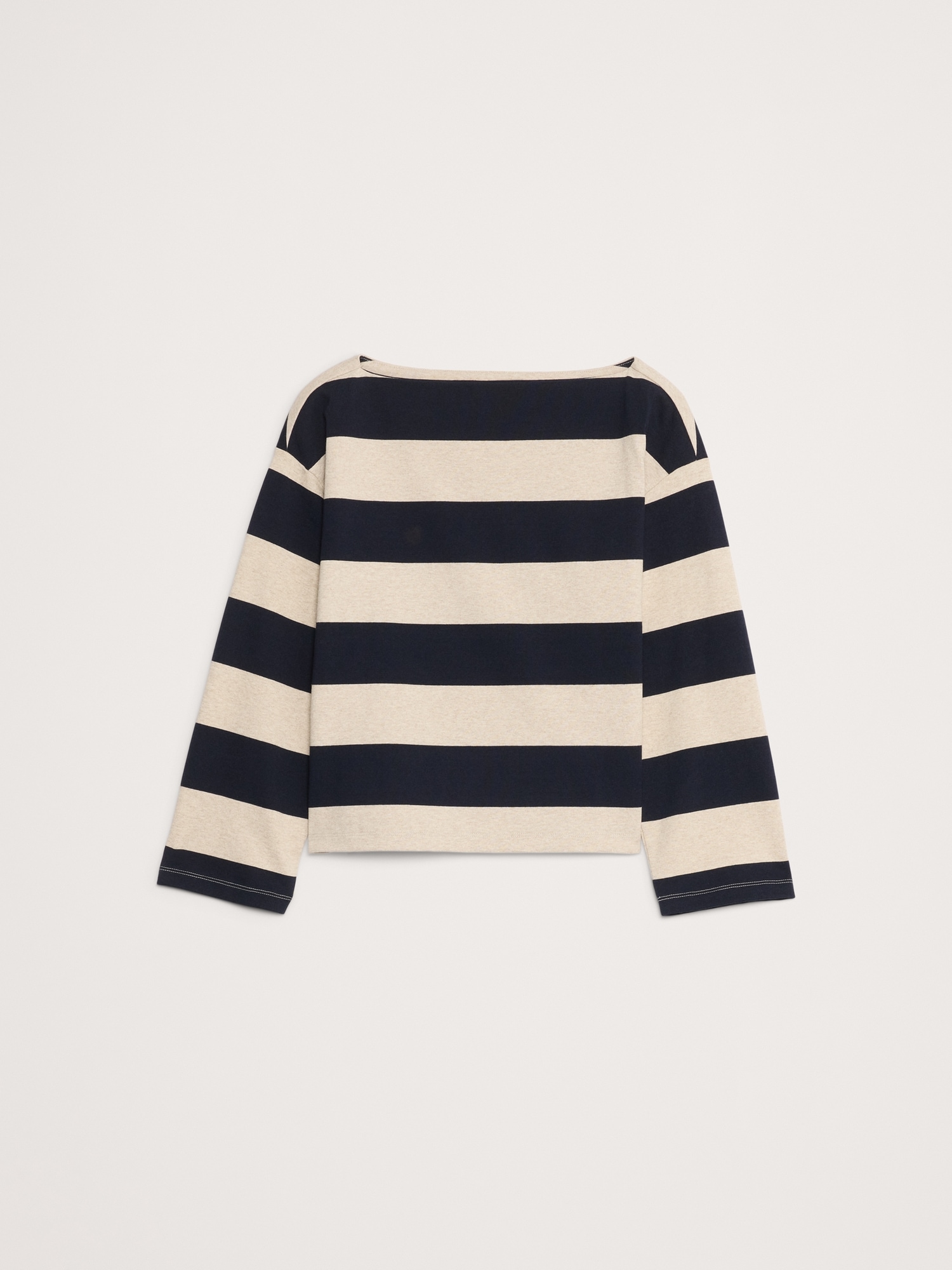 Image number 4 showing, Relaxed Heavyweight Cotton Boat-Neck T-Shirt