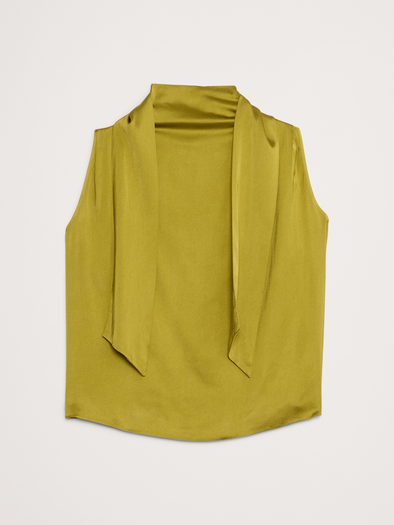 Image number 8 showing, Stretch-Satin Tie-Neck Top