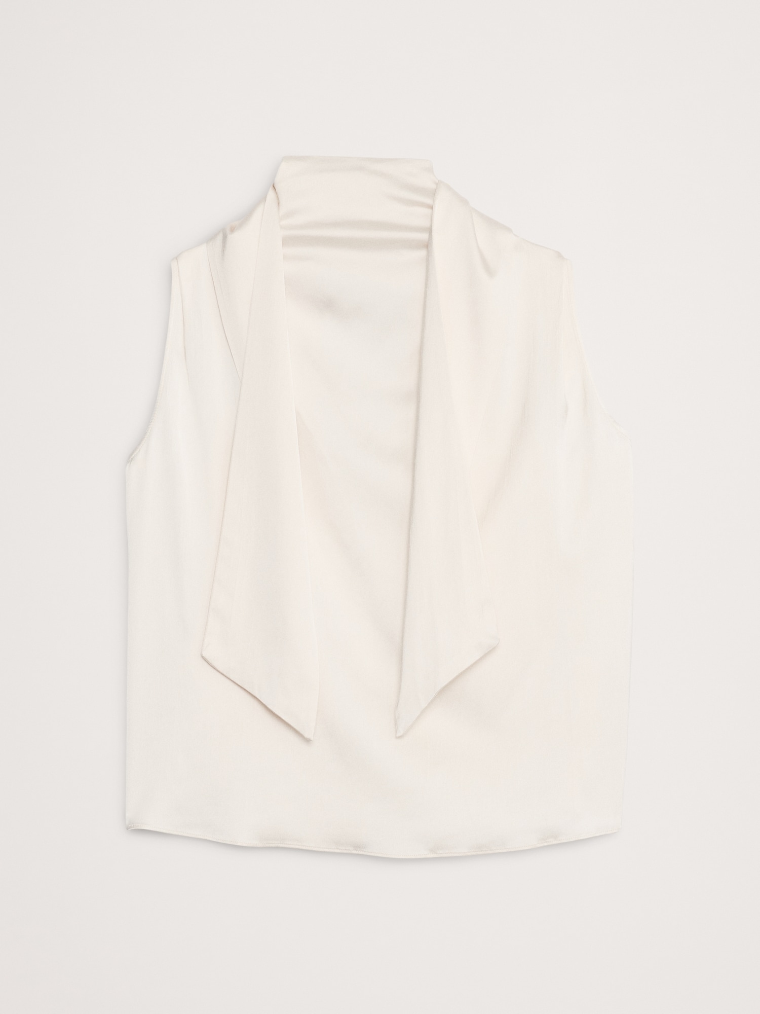 Image number 5 showing, Stretch-Satin Tie-Neck Top