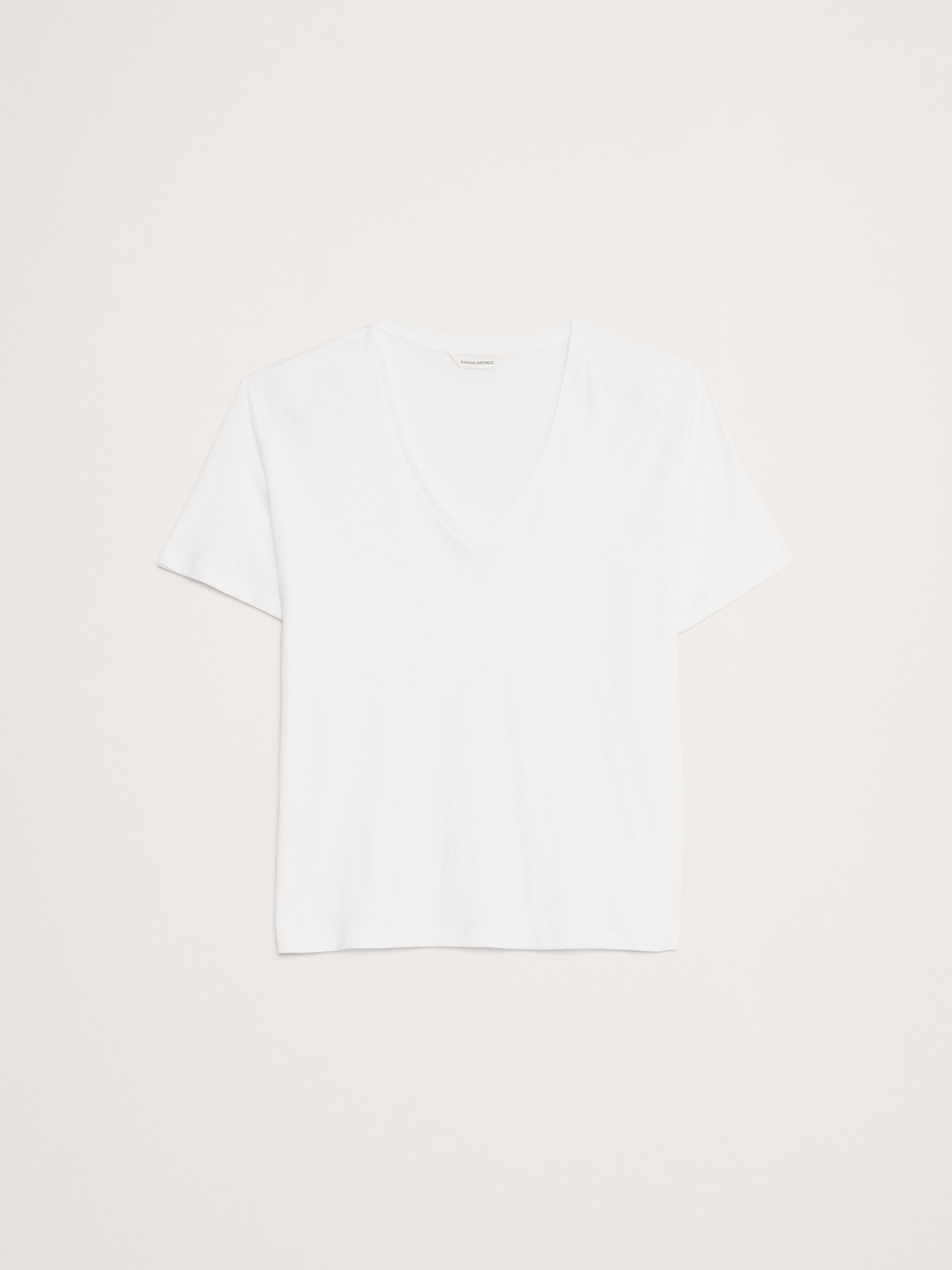 Oversized Cotton-Silk V-Neck T-Shirt