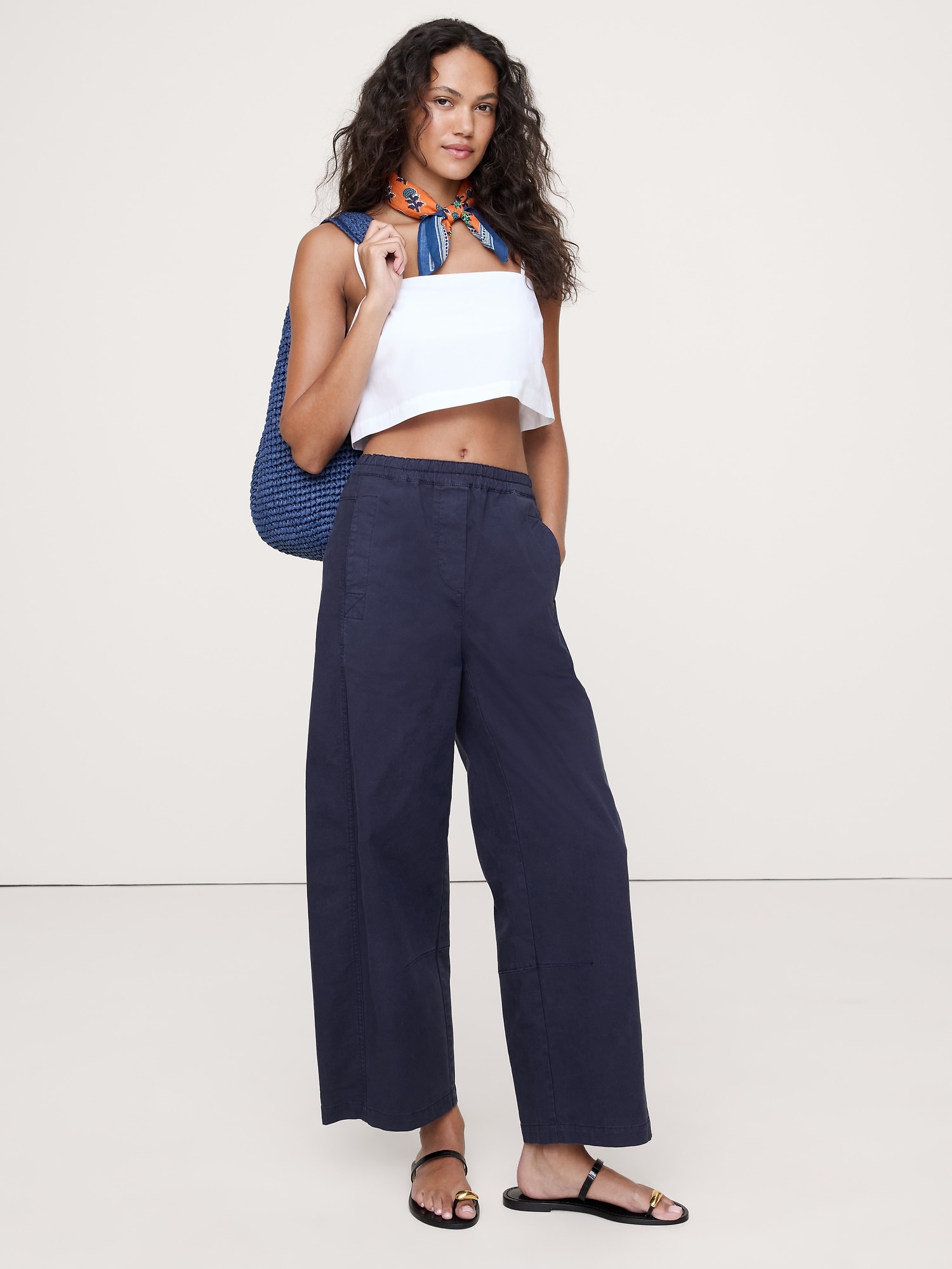Mid-Rise Relaxed Painter's Pull-On Pant