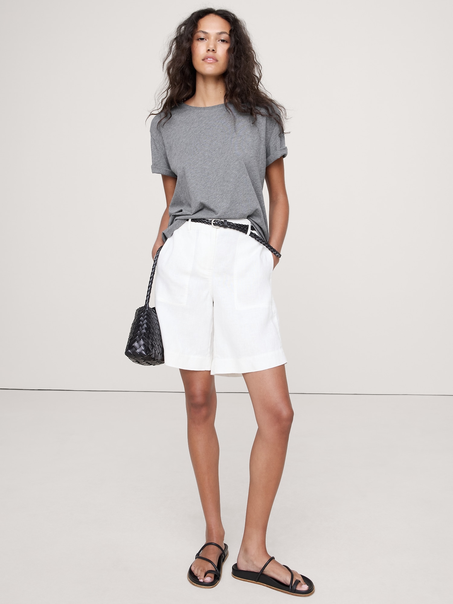 Oversized Cotton-Silk Crew-Neck T-Shirt