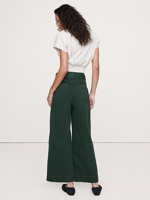 High-Rise Wide-Leg Utility Crop Pant