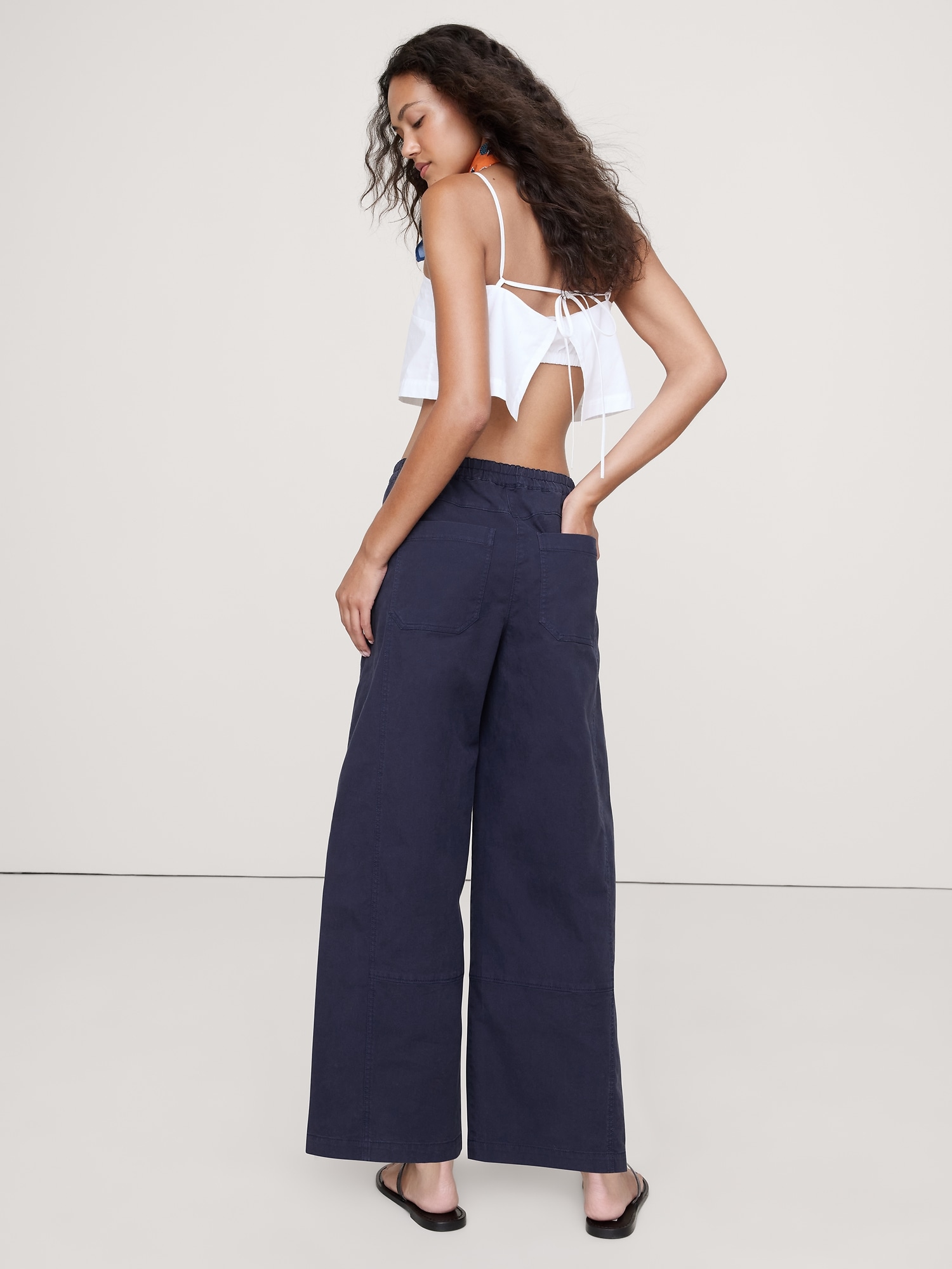 Mid-Rise Relaxed Painter's Pull-On Pant