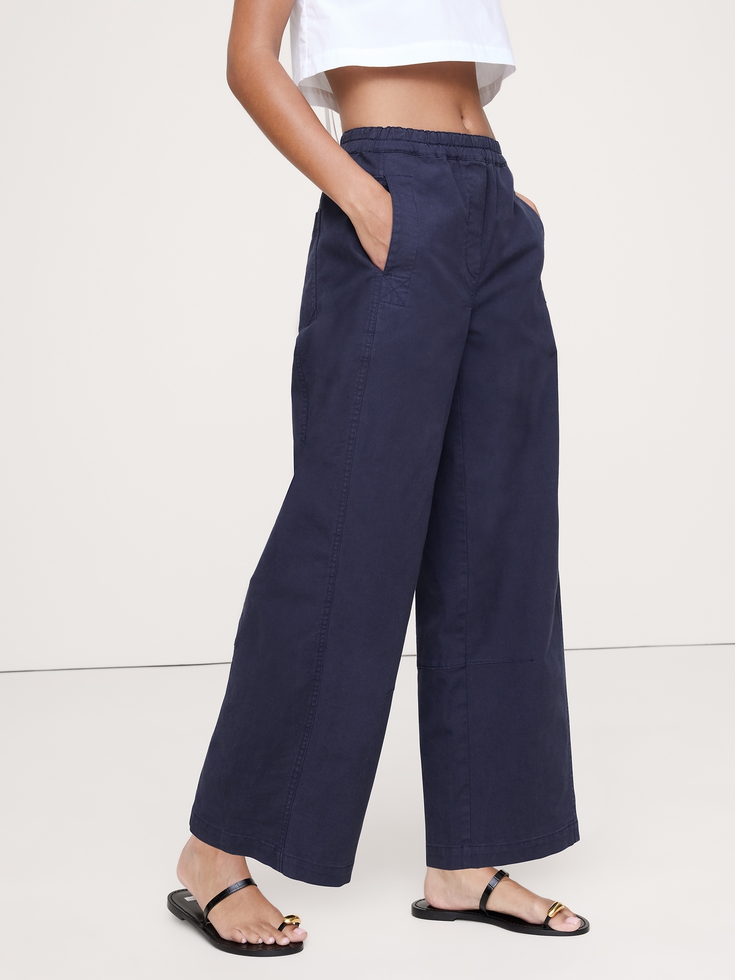 Mid-Rise Relaxed Painter's Pull-On Pant