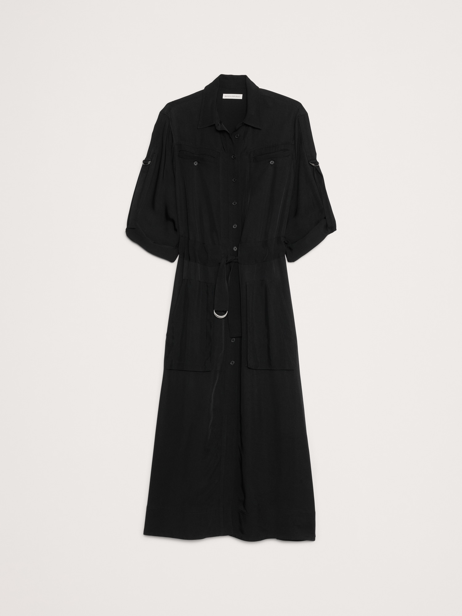 Image number 8 showing, DRAPEY UTILITY SHIRT DRESS
