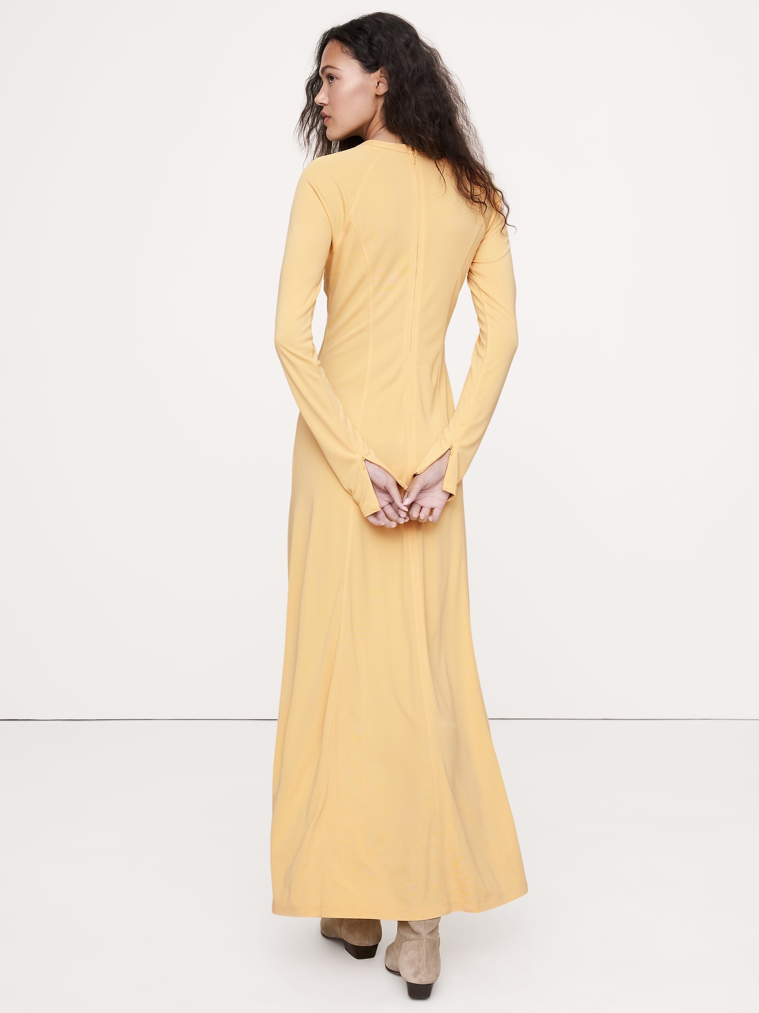 Image number 2 showing, Paneled Knit Maxi Dress