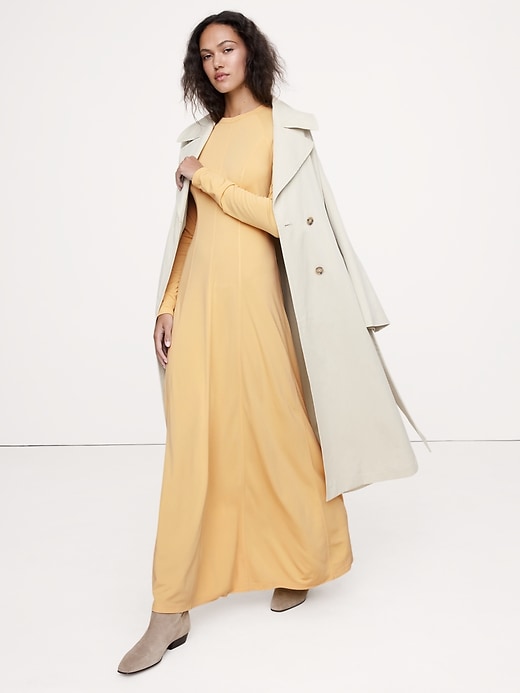 Paneled Knit Maxi Dress