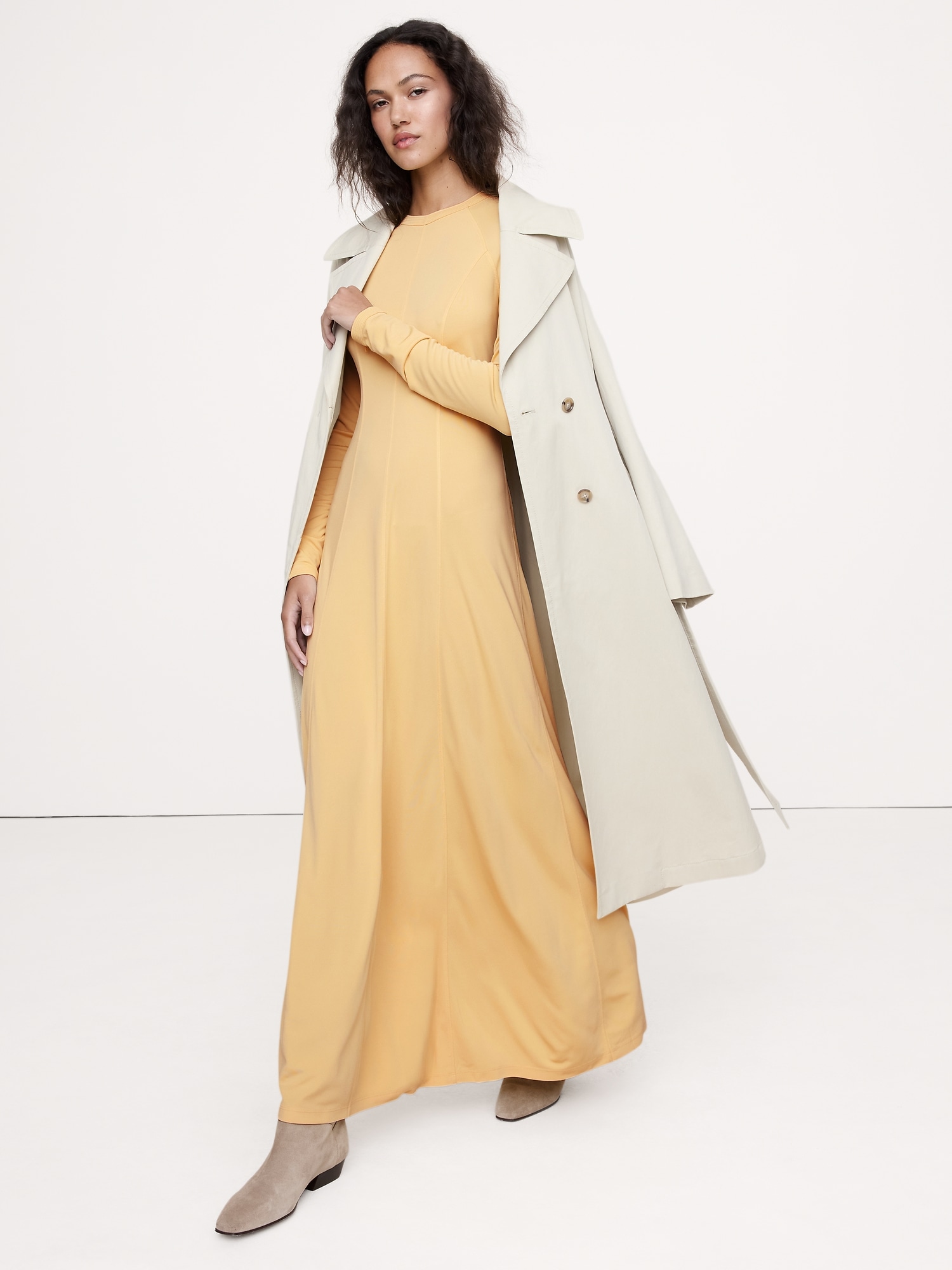 Image number 3 showing, Paneled Knit Maxi Dress