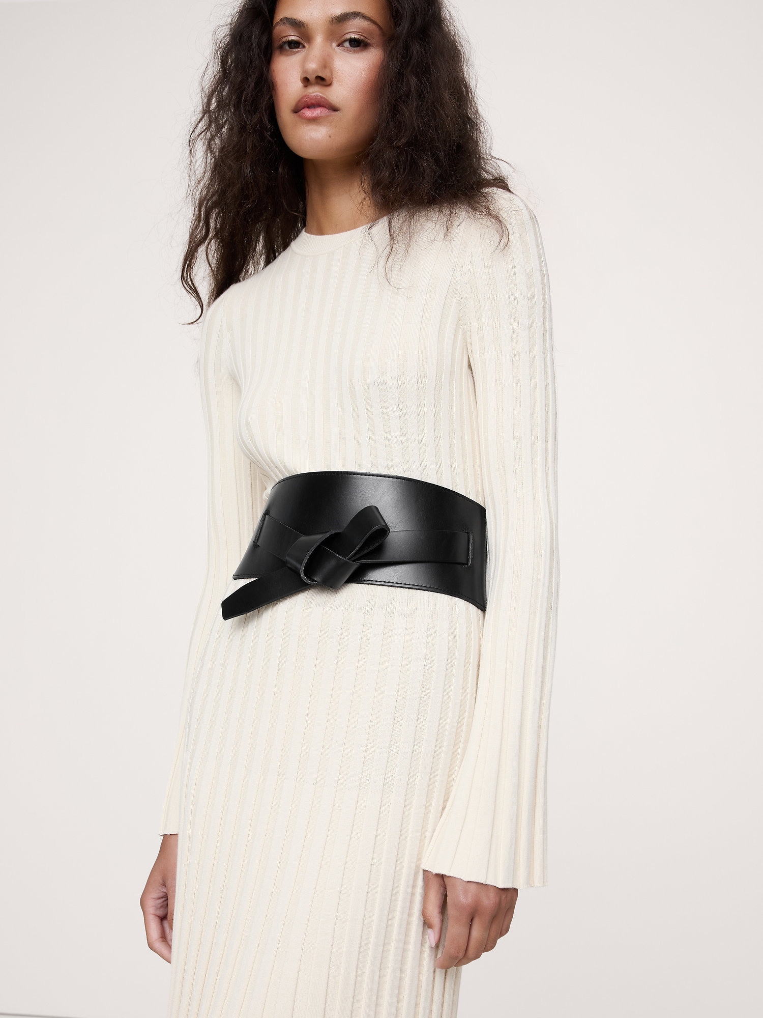 Image number 2 showing, Knotted Leather Corset Belt
