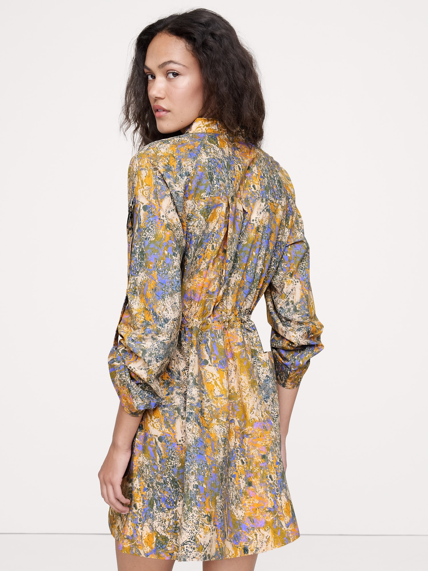 Image number 8 showing, COTTON TWILL UTILITY MINI DRESS