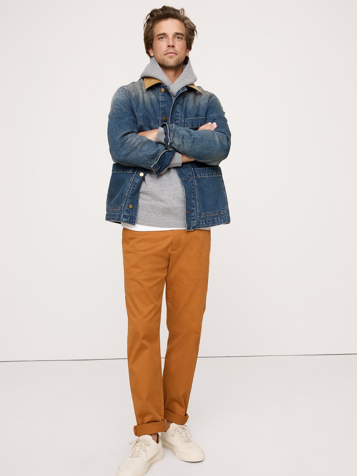 Athletic Slim Stretch Chino - Dusty Orange