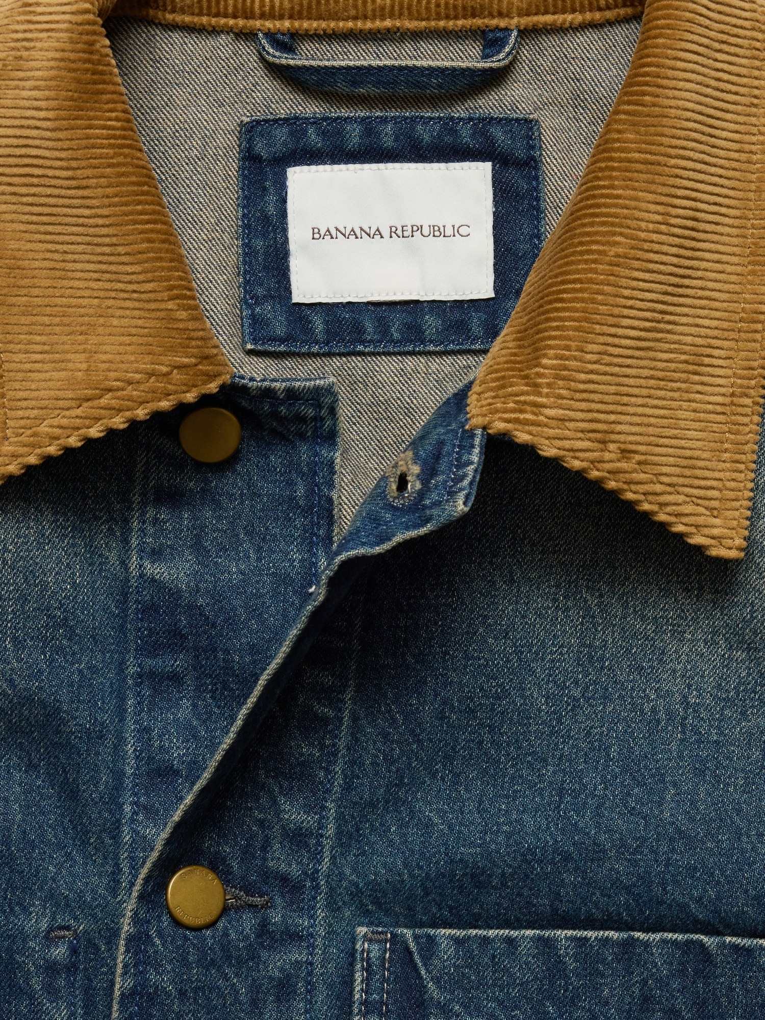 Image number 7 showing, Denim Chore Coat with Corduroy Collar