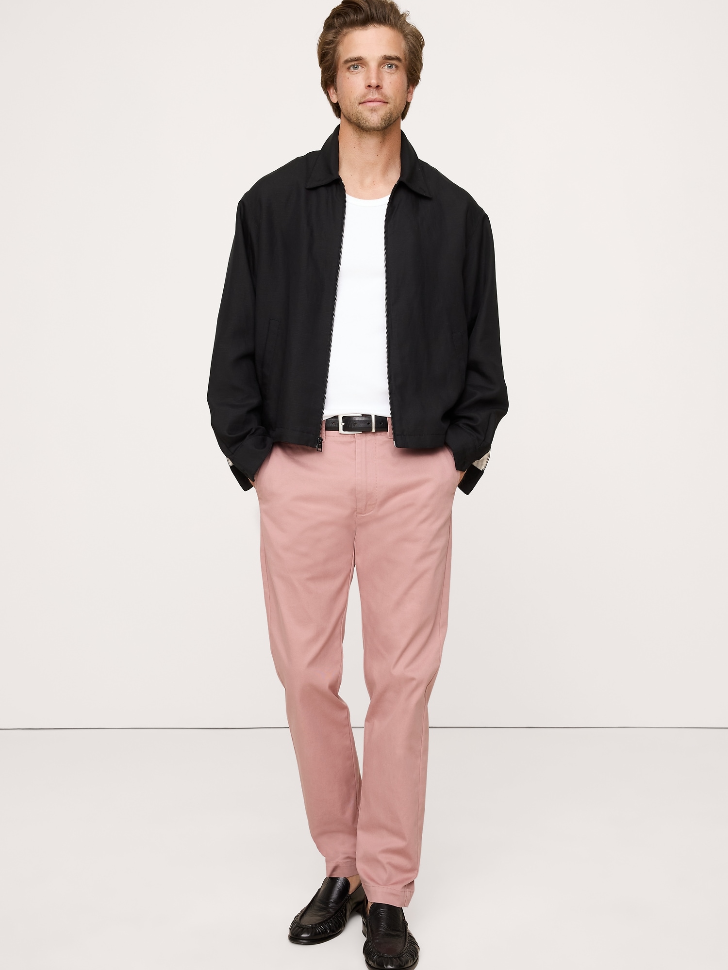 Athletic Slim Stretch Chino - Dusty Rose Pink