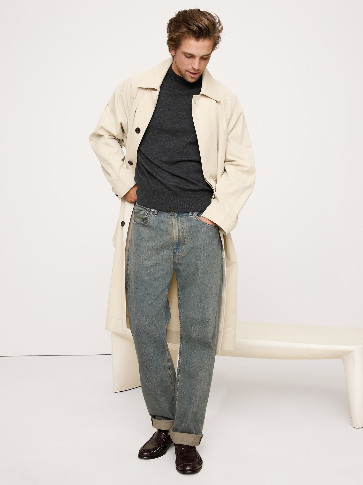 Image number 3 showing, Merino Mock-Neck Sweater
