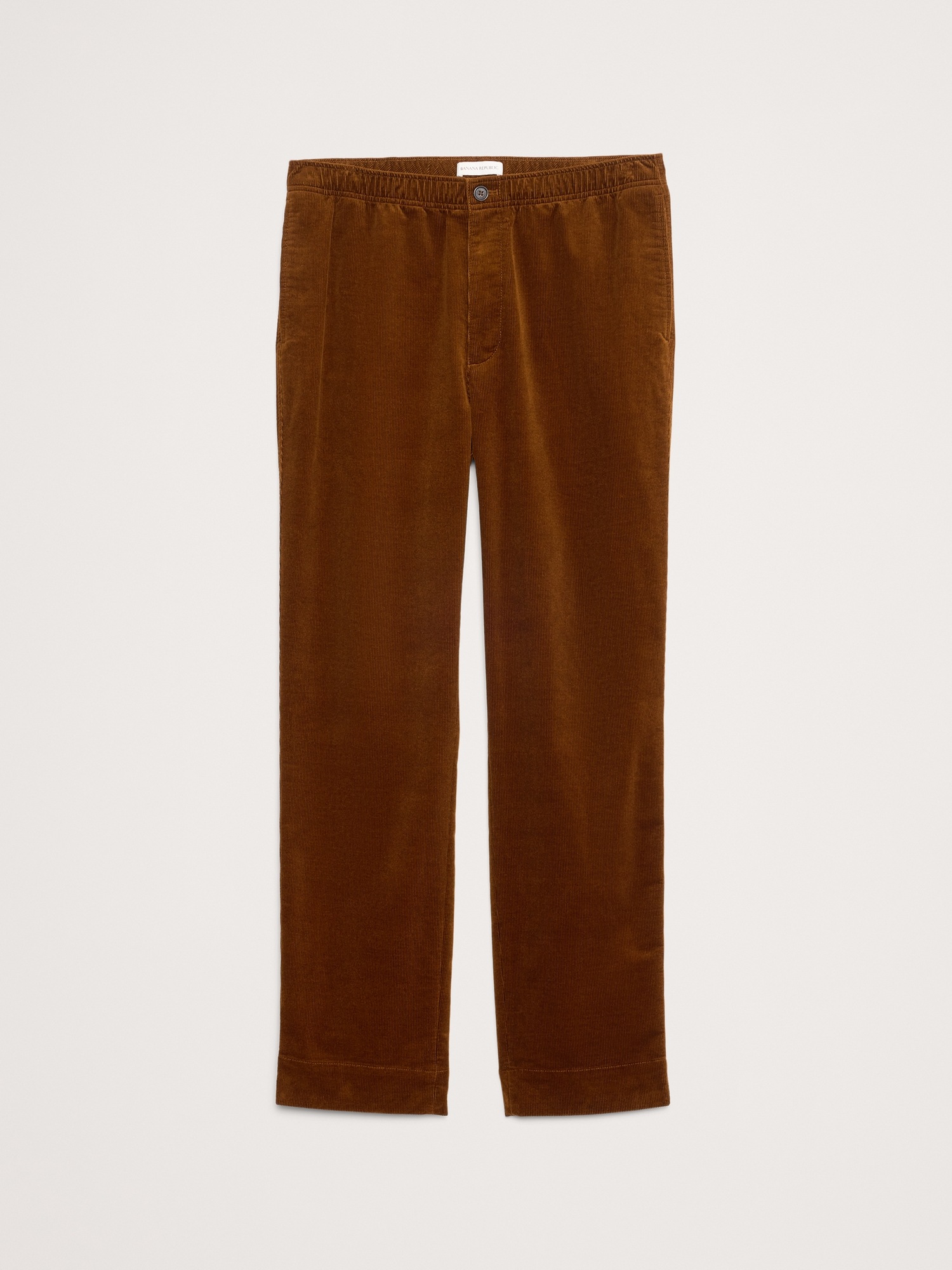 Мужские брюки Banana Republic Straight Stretch-Corduroy Pull-On Pant, цвет: Ржавый коричневый — фото 4