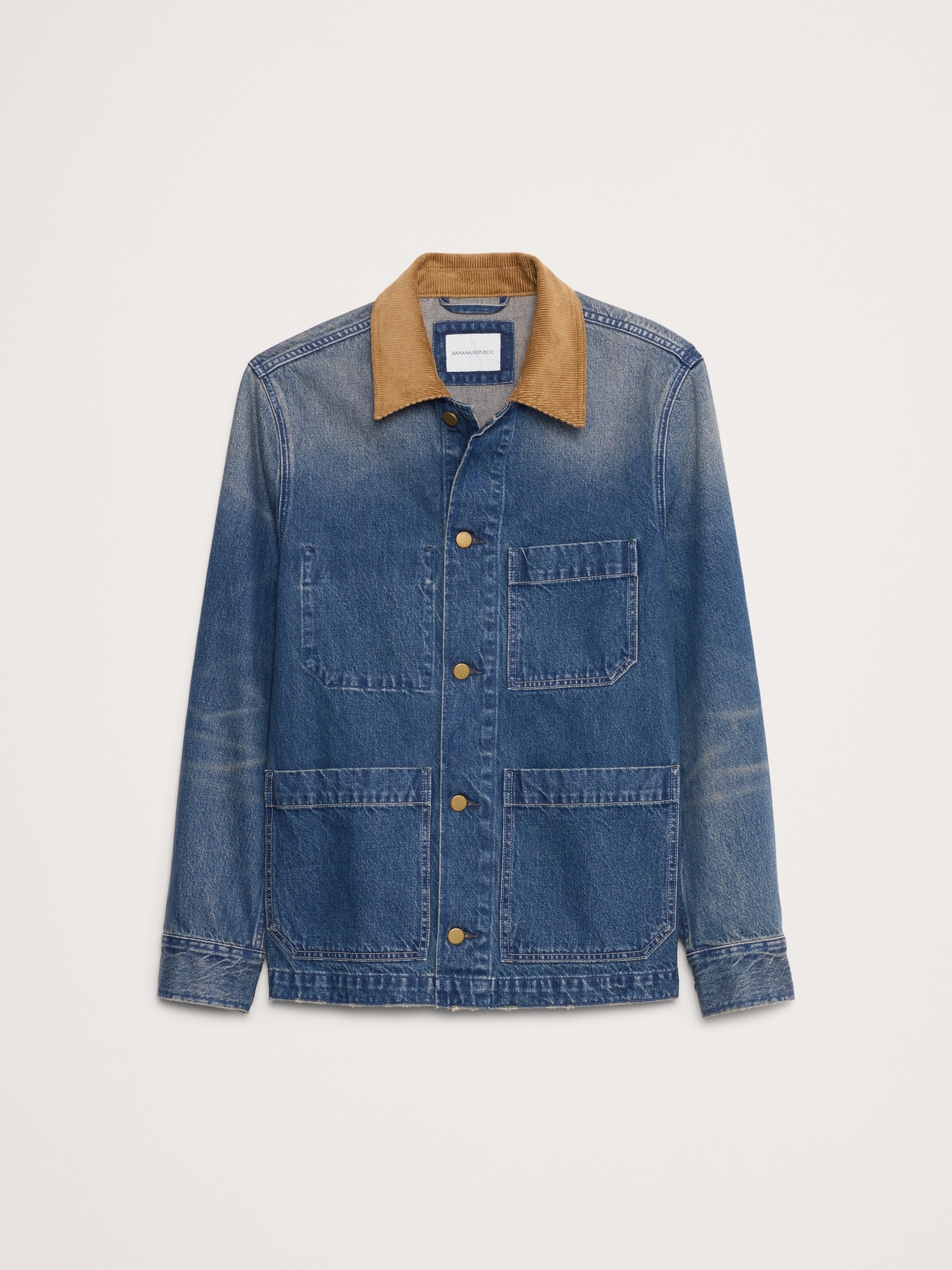 Image number 5 showing, Denim Chore Coat with Corduroy Collar