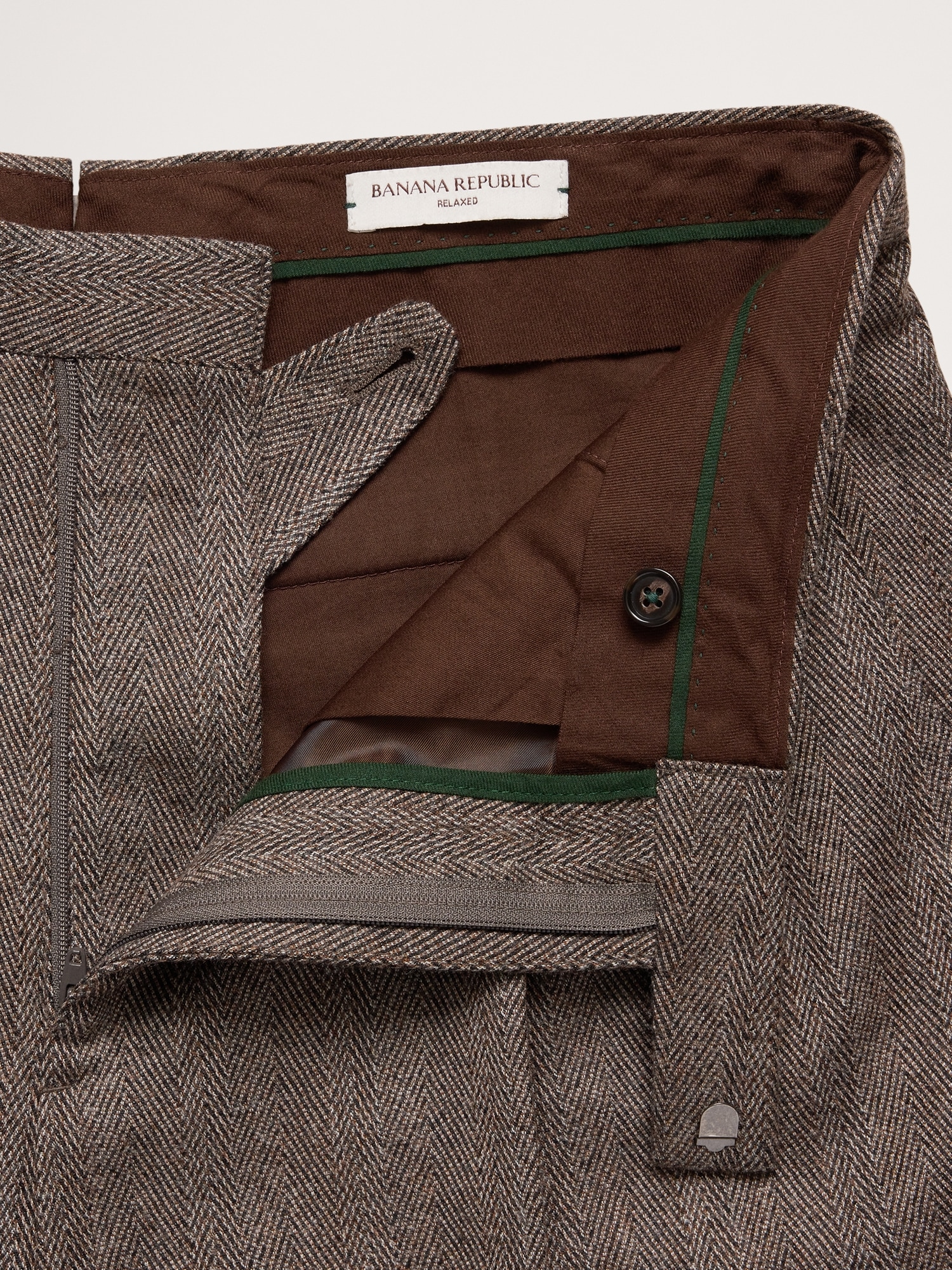 Image number 7 showing, Straight Italian Herringbone Suit Pant
