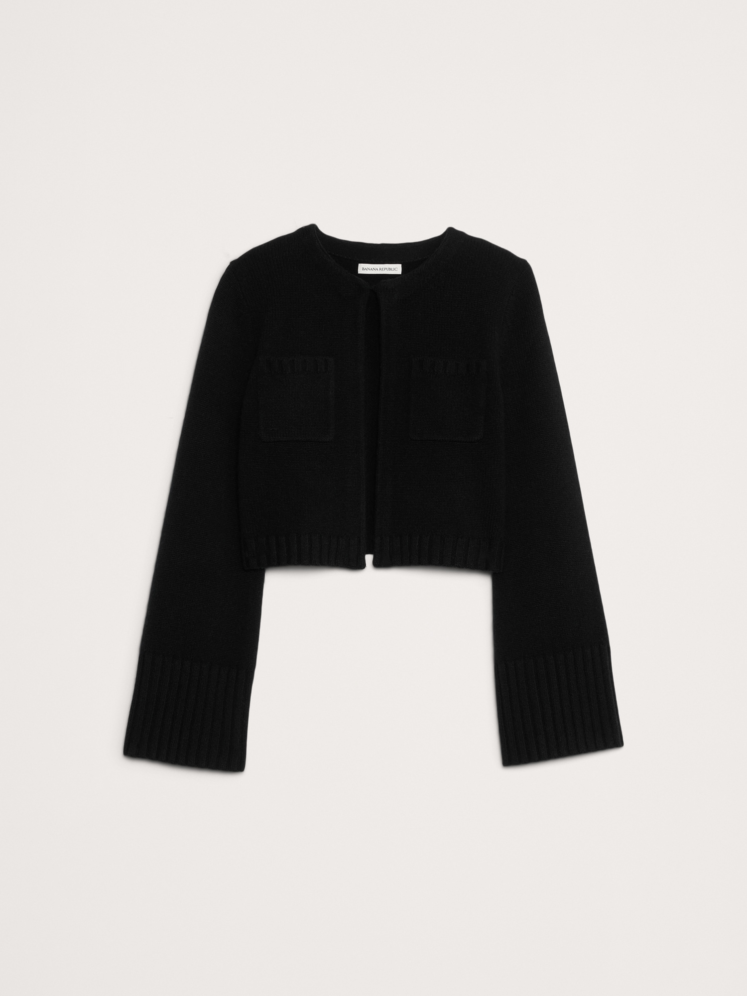 Image number 5 showing, MERINO-CASHMERE CROP CARDIGAN