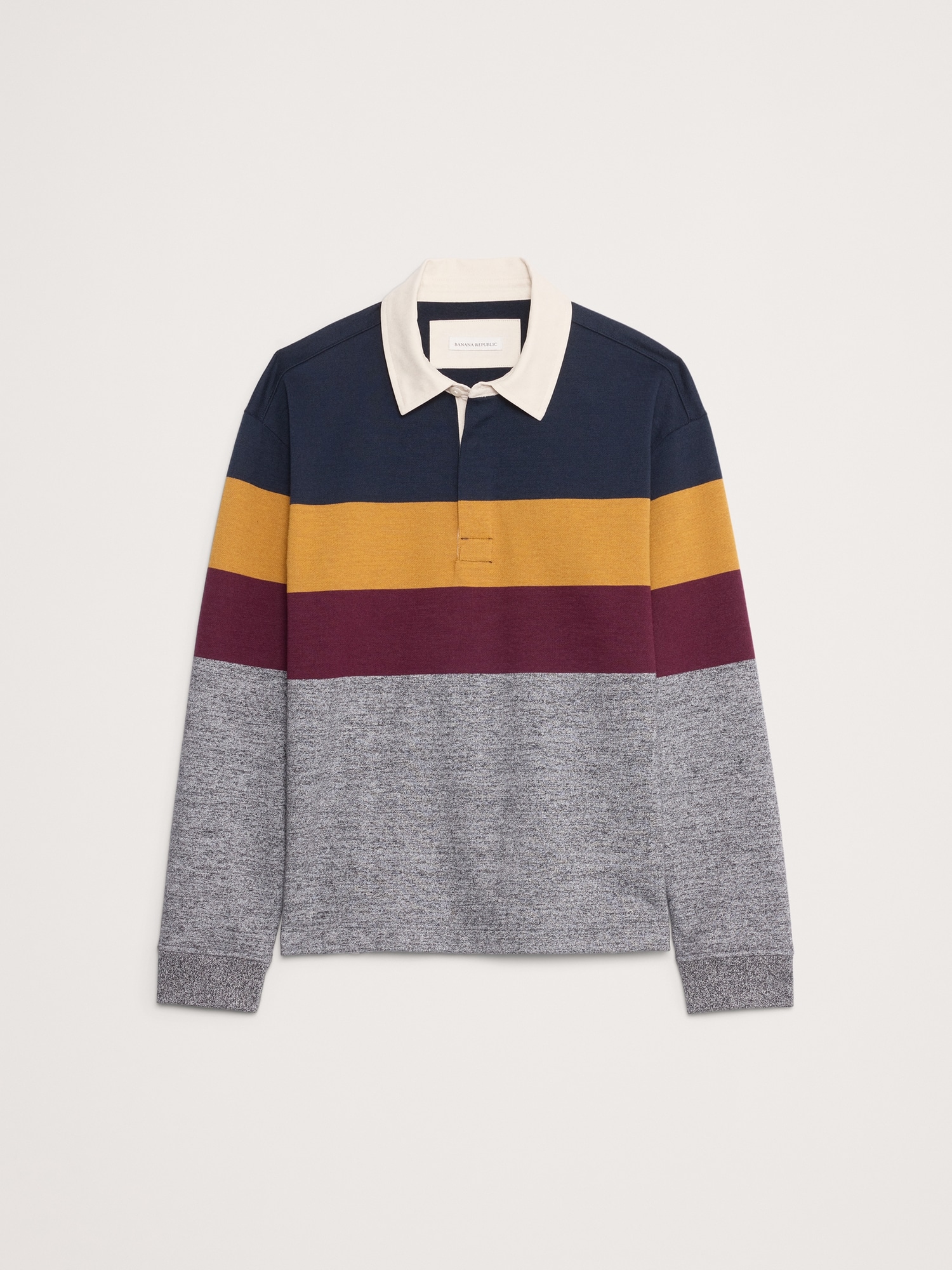 Image number 4 showing, Tri-Stripe Brushed Rugby Shirt
