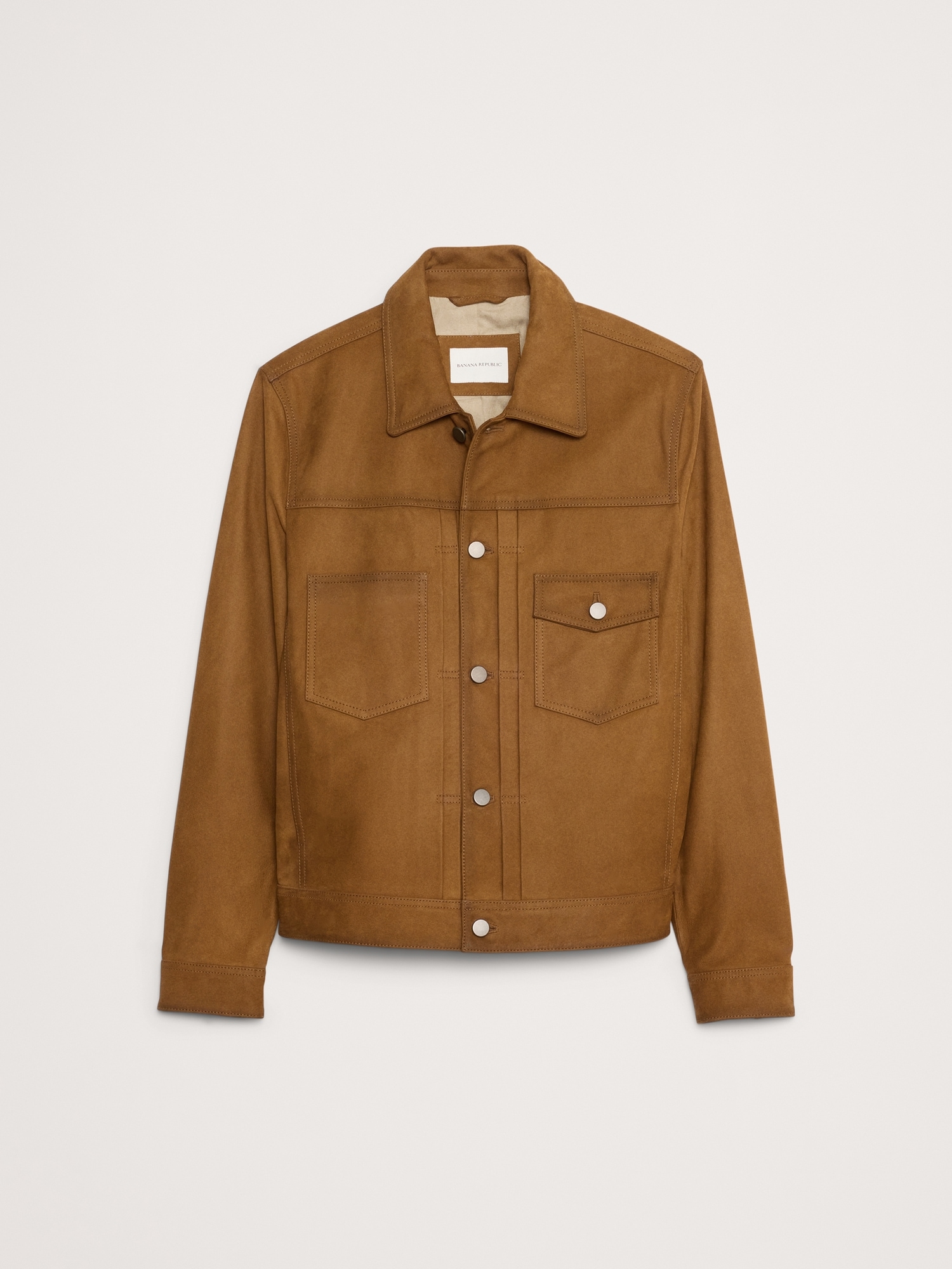 Image number 5 showing, NUBUCK LEATHER TRUCKER JACKET